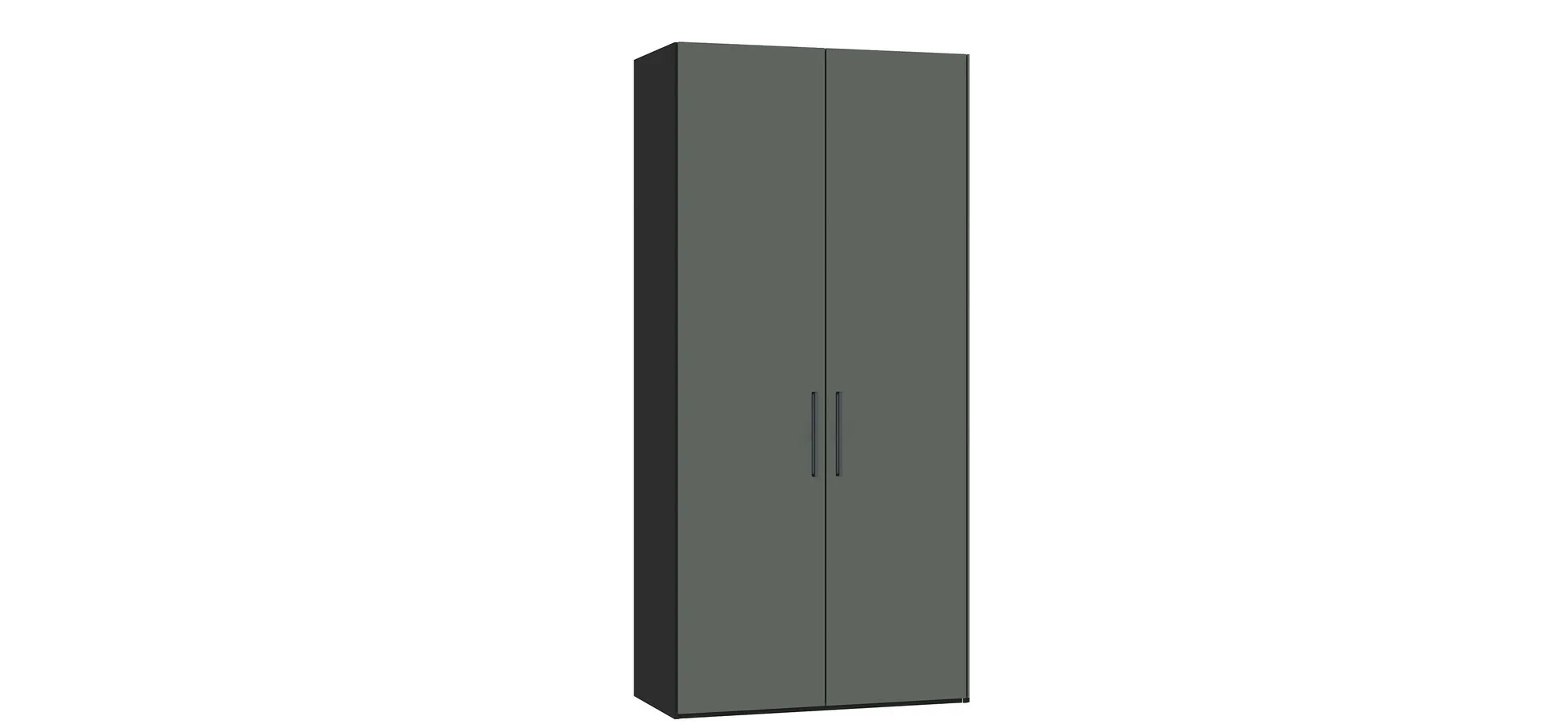 Drehtürenschrank JOIN IT- B ca. 101 cm., Schwarz, Graugrün