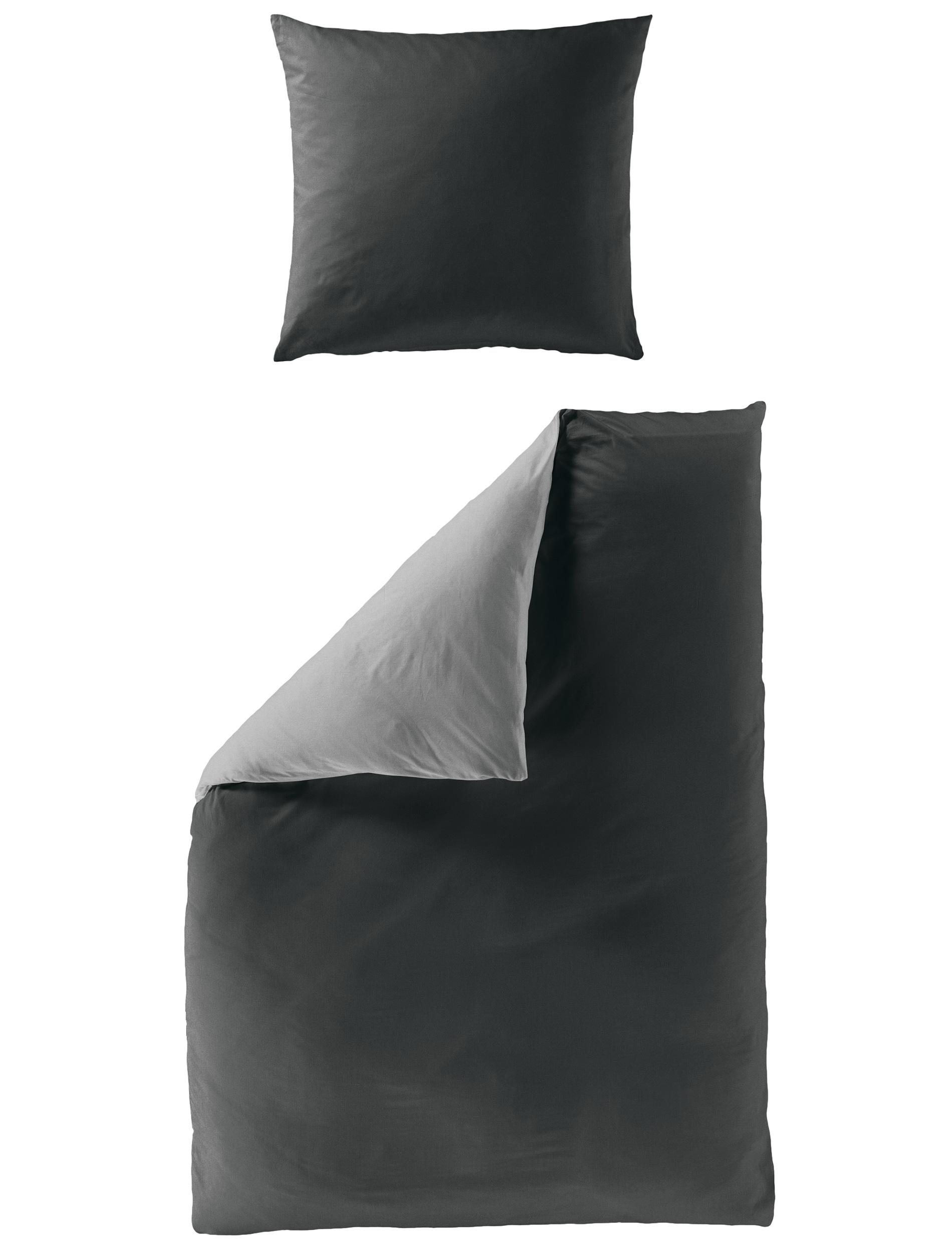 Bettwäsche Casea Bilbaos, 135x200cm - anthrazit/stein