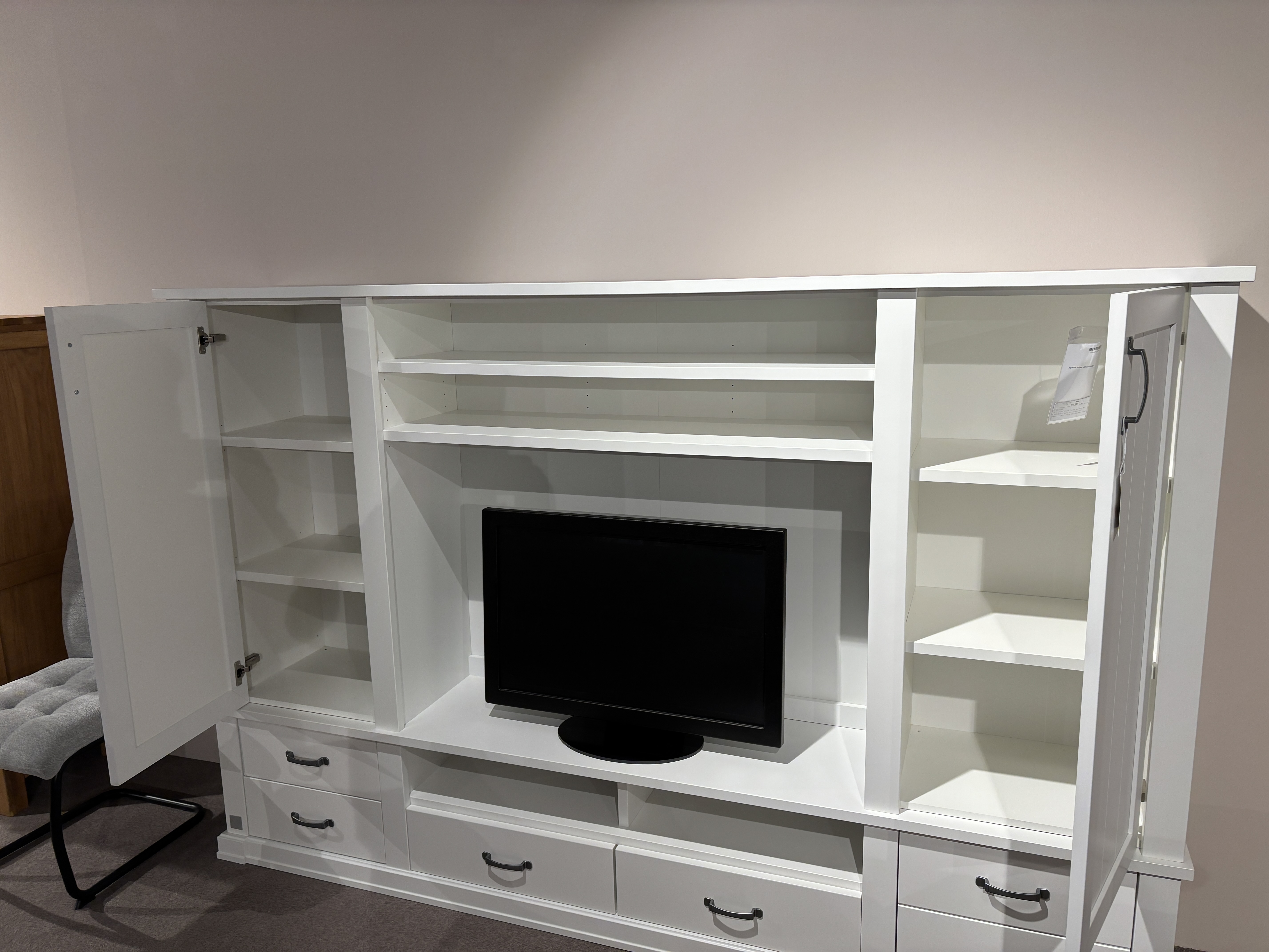 TV-Element, Lack weiss, Soft-Close - SYLT LIVING