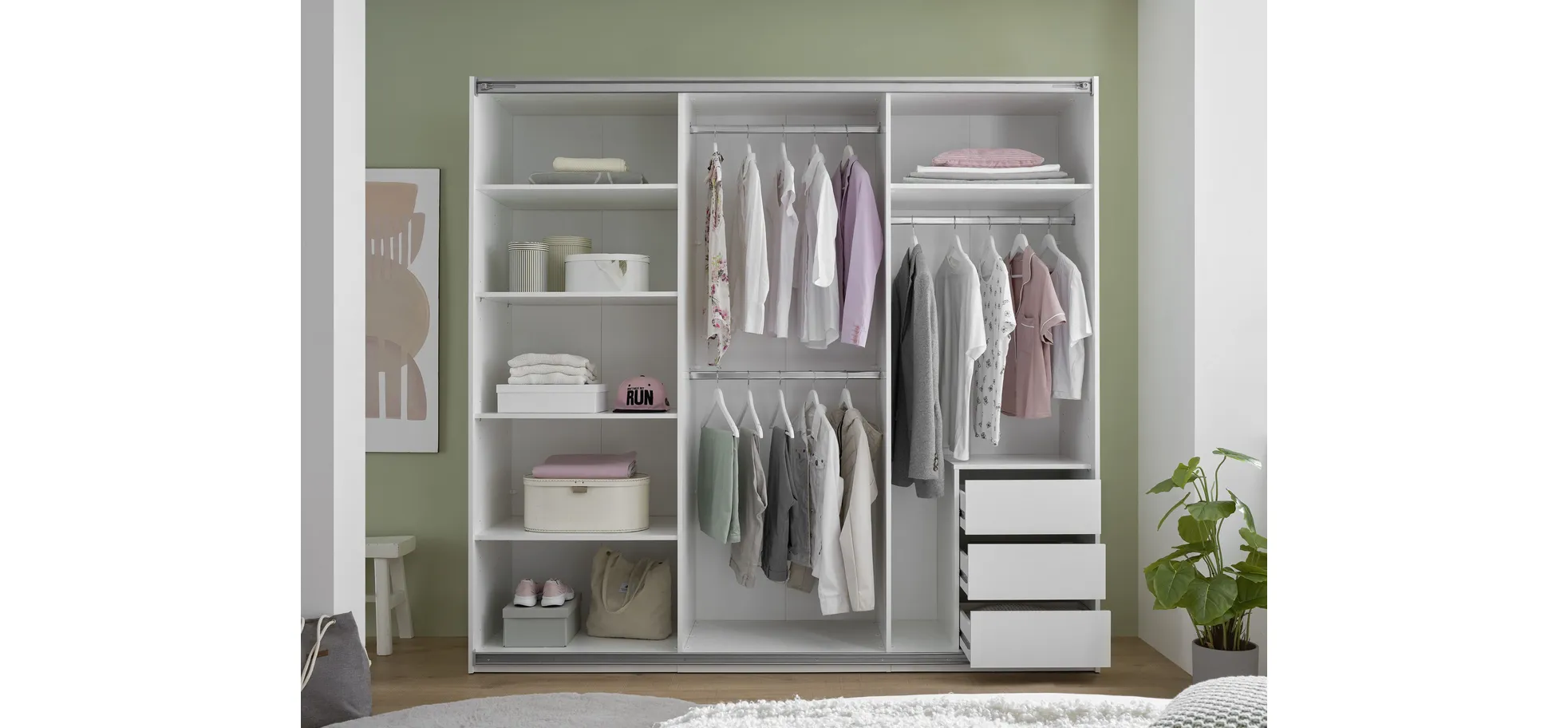 Schwebetürenschrank, weiß - MyStyle 3056 Schwebetürenschrank, weiß - MyStyle 3056