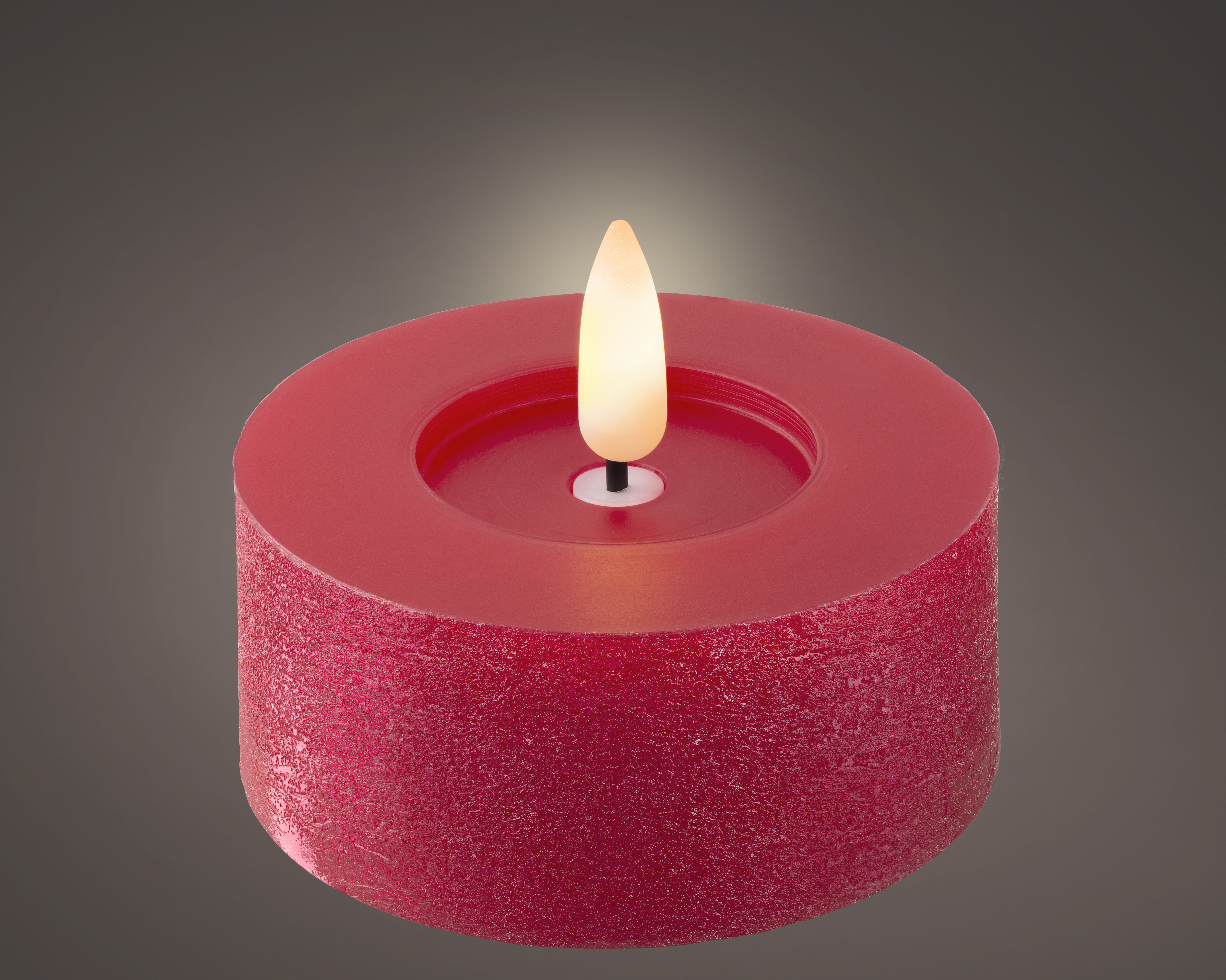 LED Teelicht Wachs - weihnachtsrot/warmes weiss, Wachs, Ø7-H6cm-1L