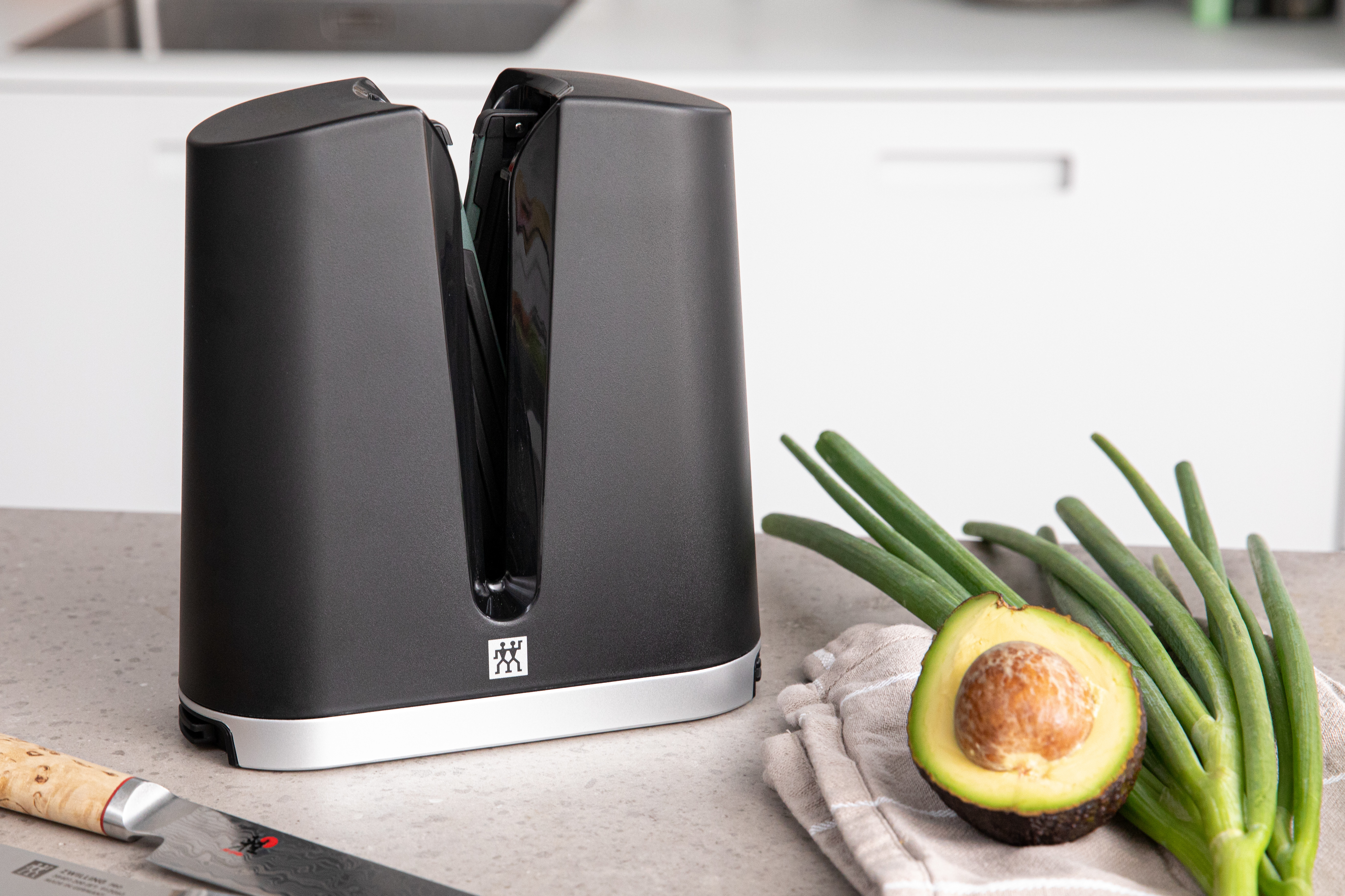 Messerschärfer "V-Edge" - Kunststoff, Schwarz, 20,2x8,1x20,9 cm