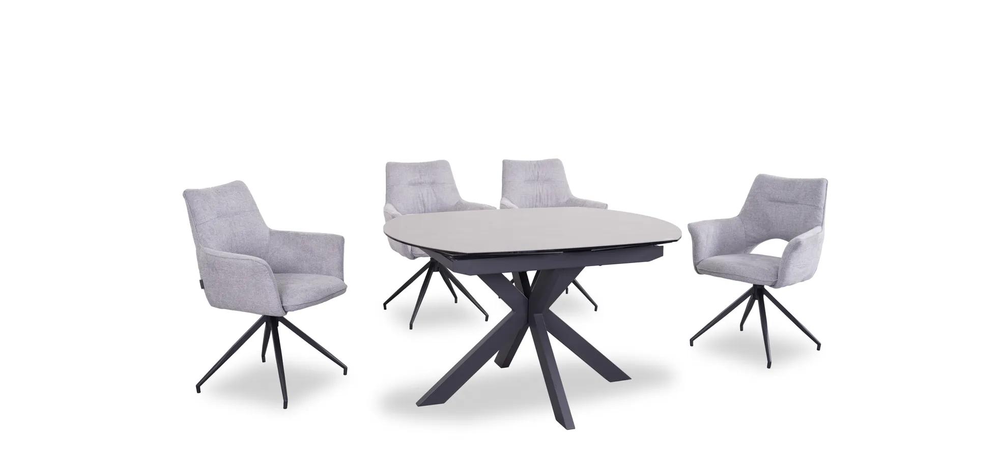 Armlehnstuhl, hellgrau  - Maleen