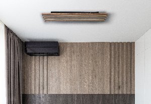 Deckenleuchte HAYDEN 80x20x5cm - Metall schwarz matt, LED