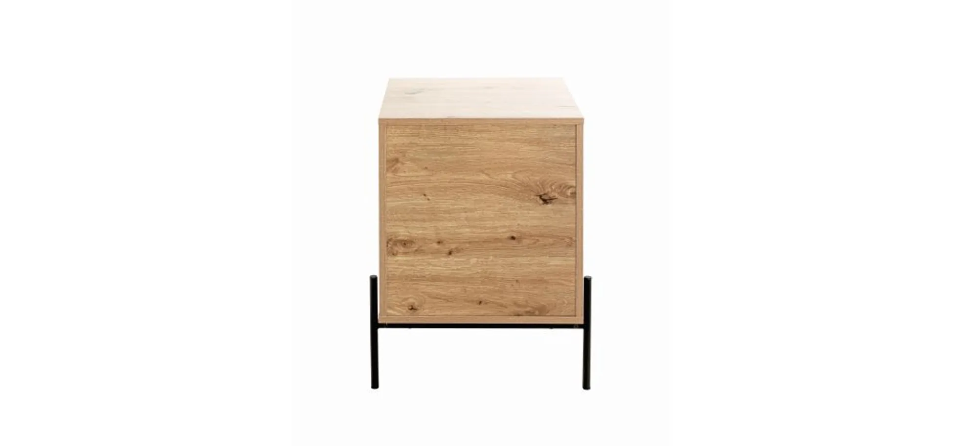 Konsolentisch - B/H/T ca. 45x60x47 cm, Eiche Nachbildung, Schwarz