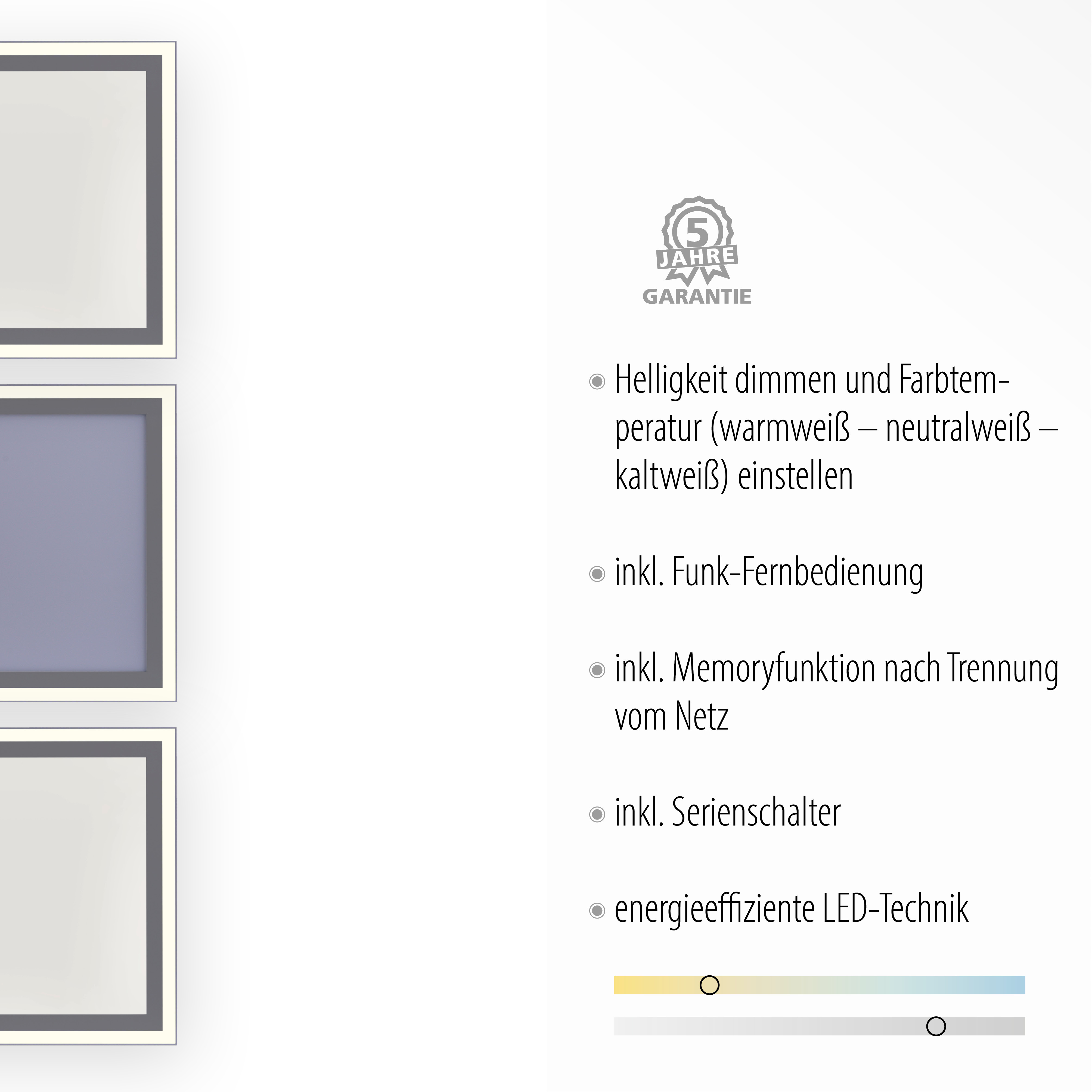 LED Deckenleuchte  - EDGING, mit steuerbare Lichtfarbe 