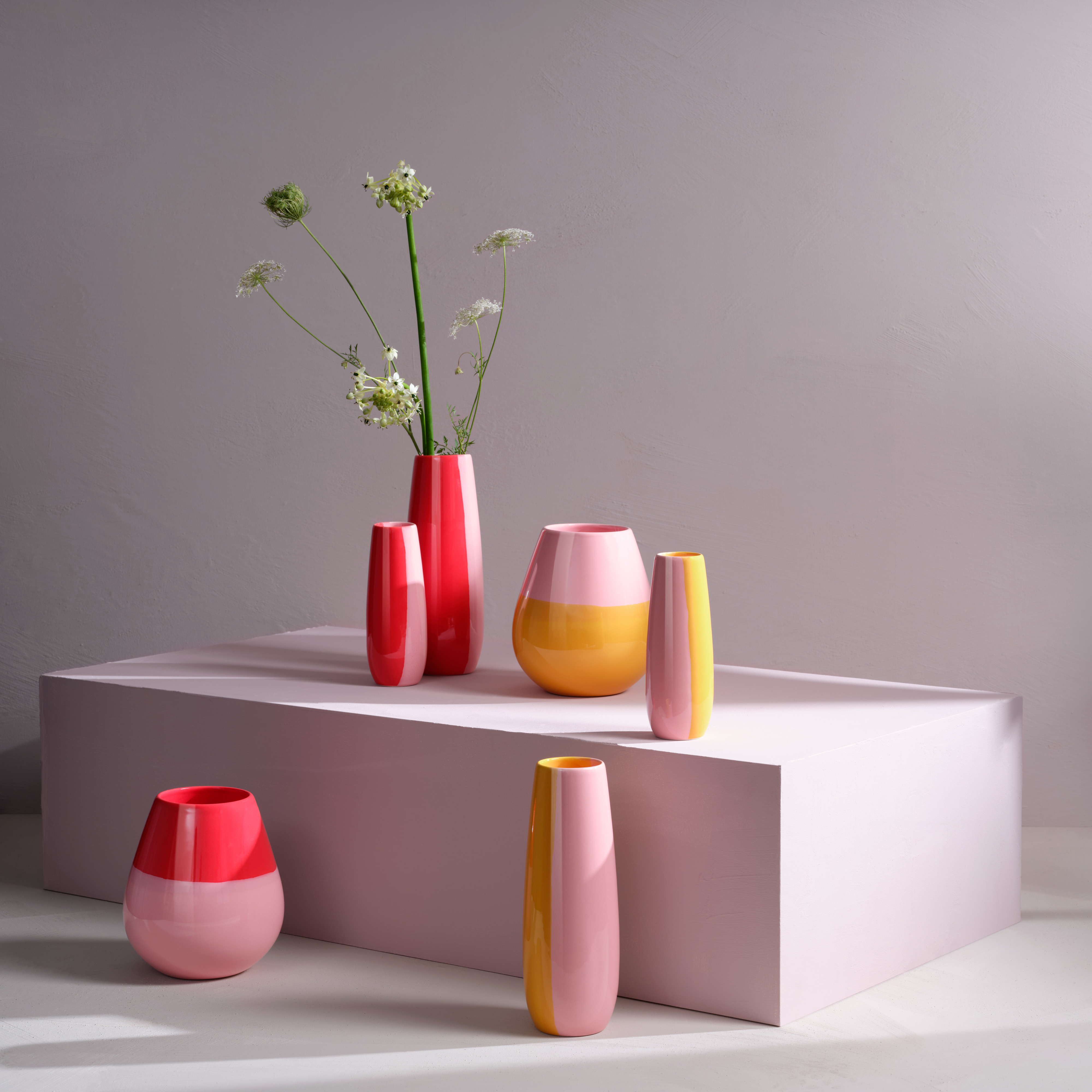 Vase Ease Joy - strawberry smoothie, 6x25cm