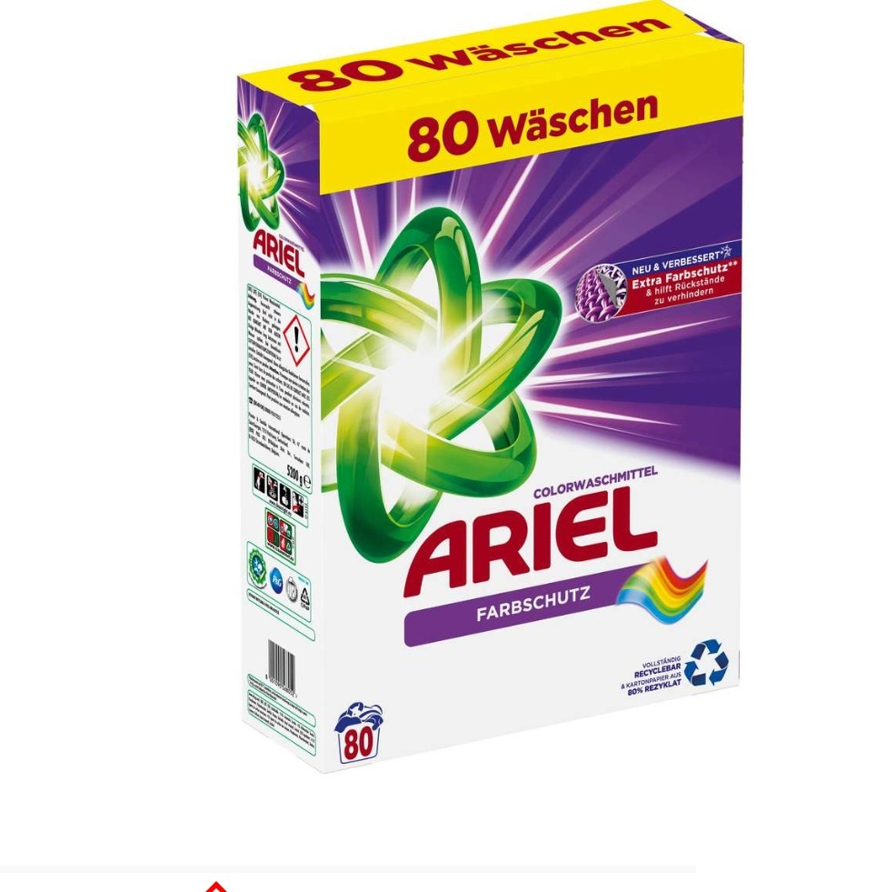 Ariel Colorwaschmittel - 5,2kg, 80WL