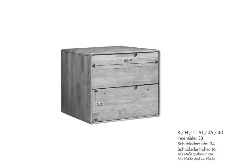 Nachtkommode I, Wildeiche - MyStyle 3047