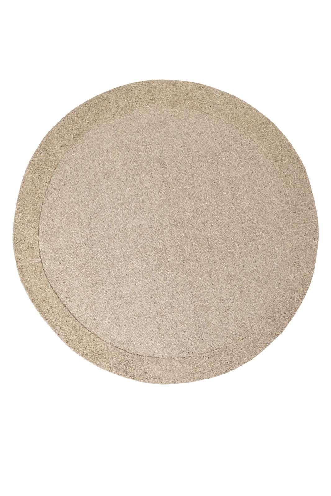 Teppich Timeless Classic, taupe, rund - Coco Maison