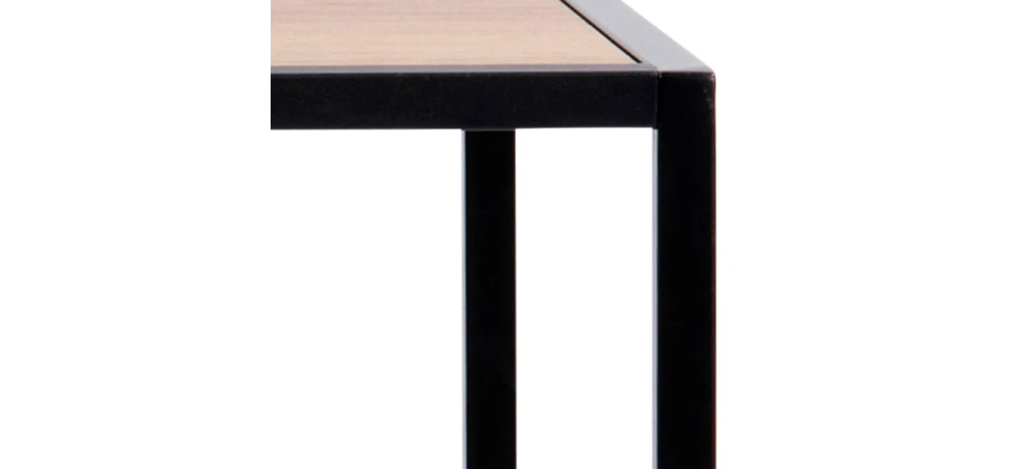 Bartisch - LB ca. 120x60 cm, Wildeiche Nachbildung, Schwarz