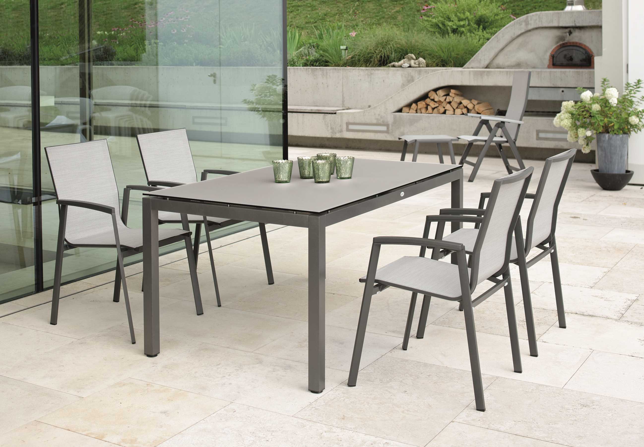 Stuhl mit Armlehnen, stapelbar, Outdoor - NEW TOP