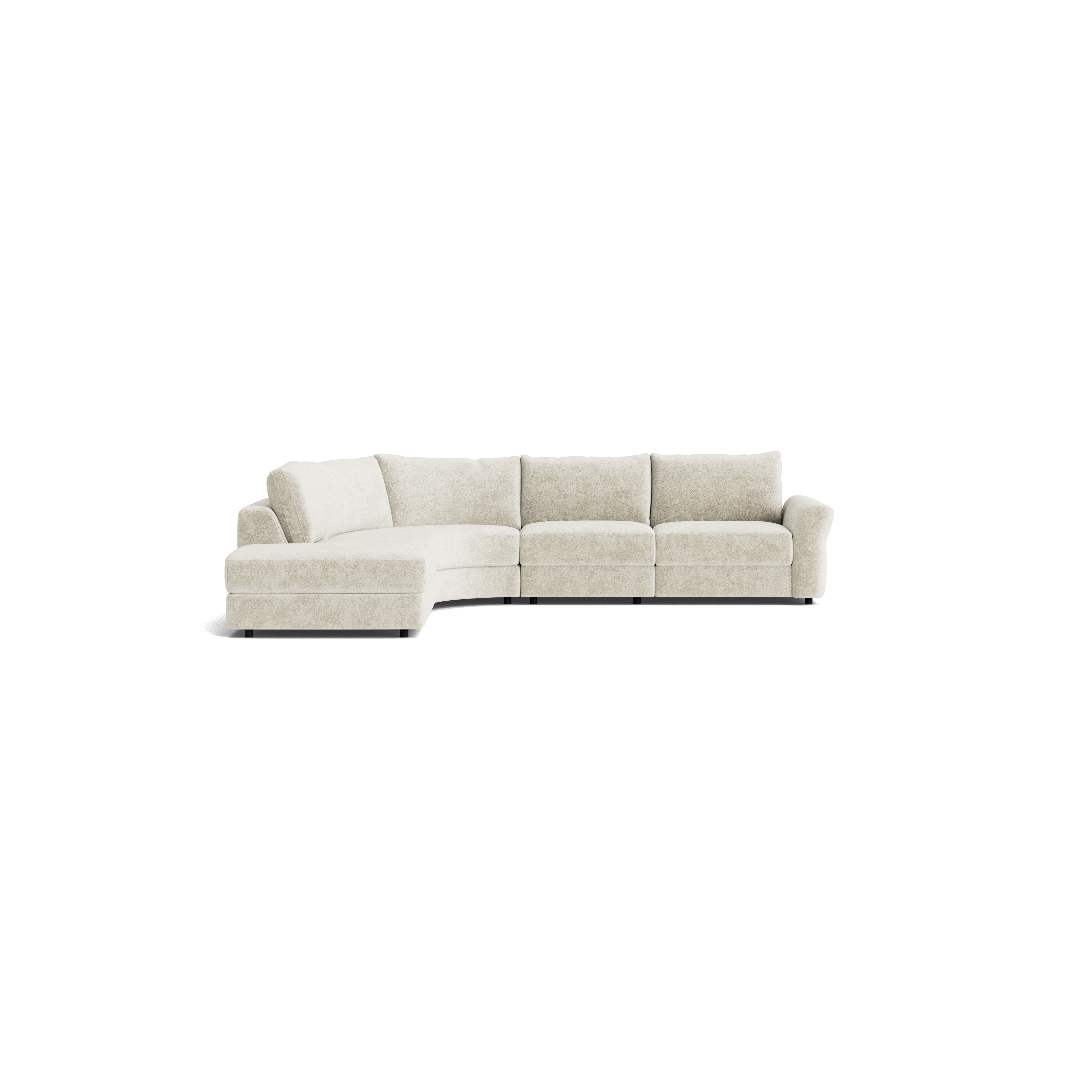Ecksofa, Stoff Offwhite - Global Family Almeria