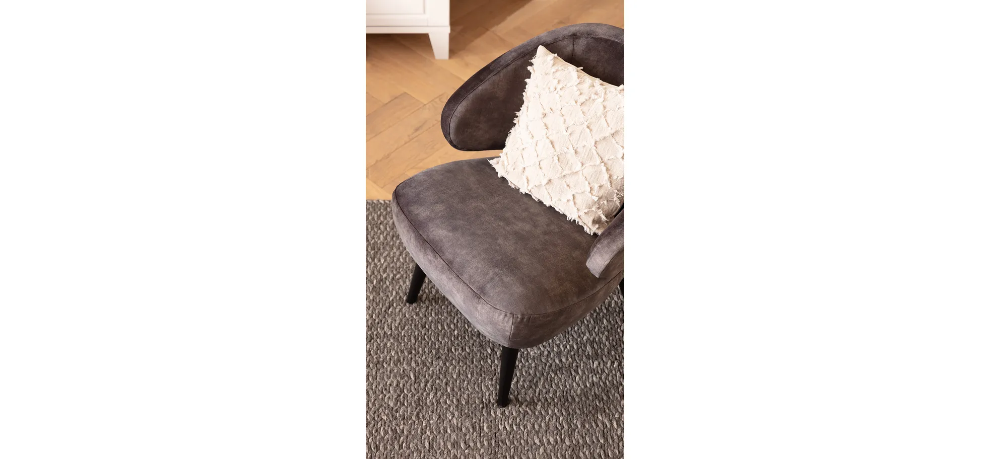 Loungesessel Fargo - Stoff, Dunkelgrau