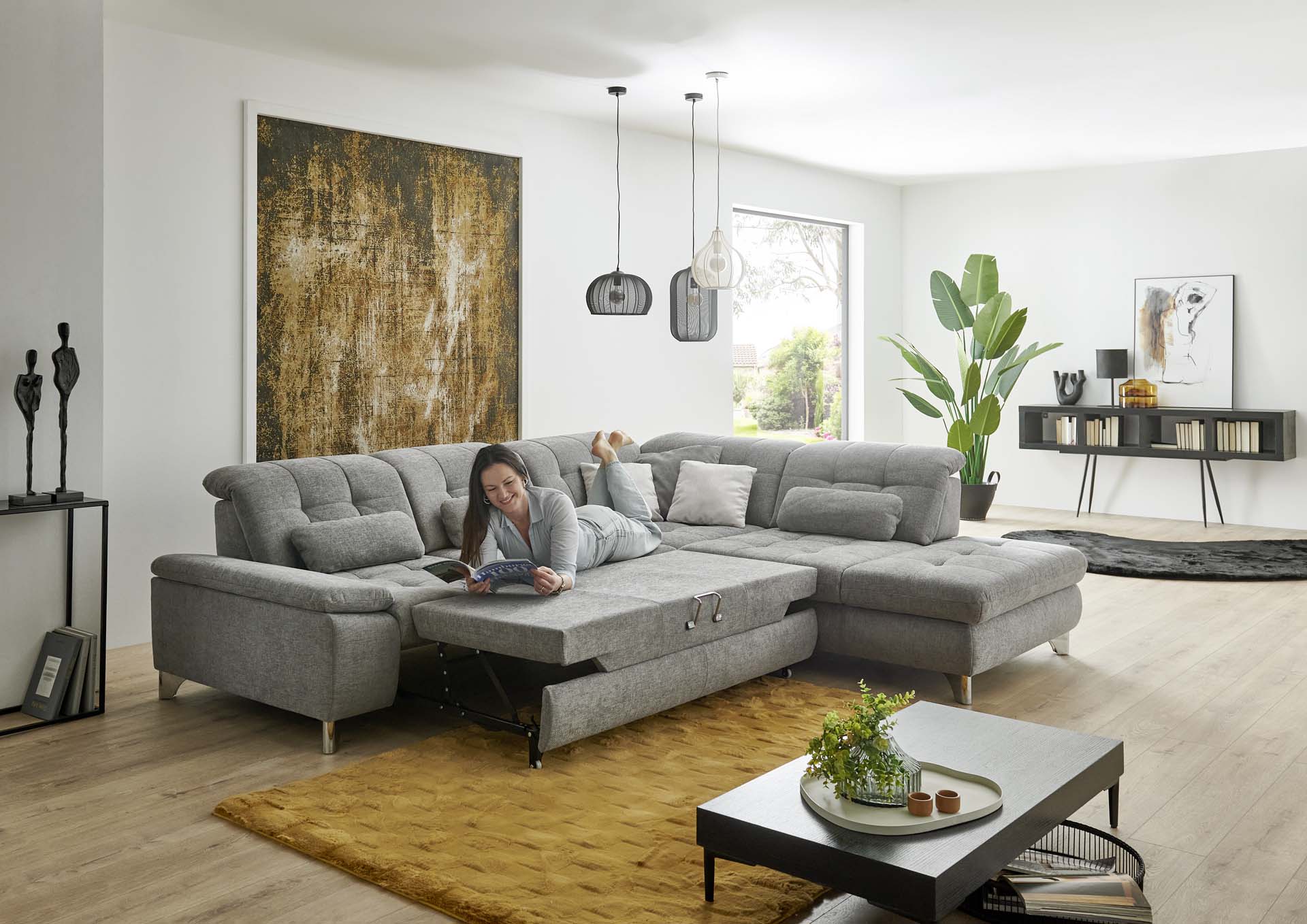Ecksofa, grau - KS 110922