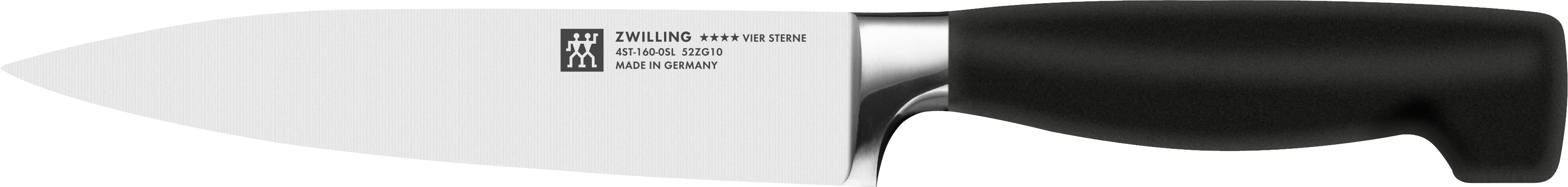 Fleischmesser 16 cm, Glattschliff  - Vier Sterne