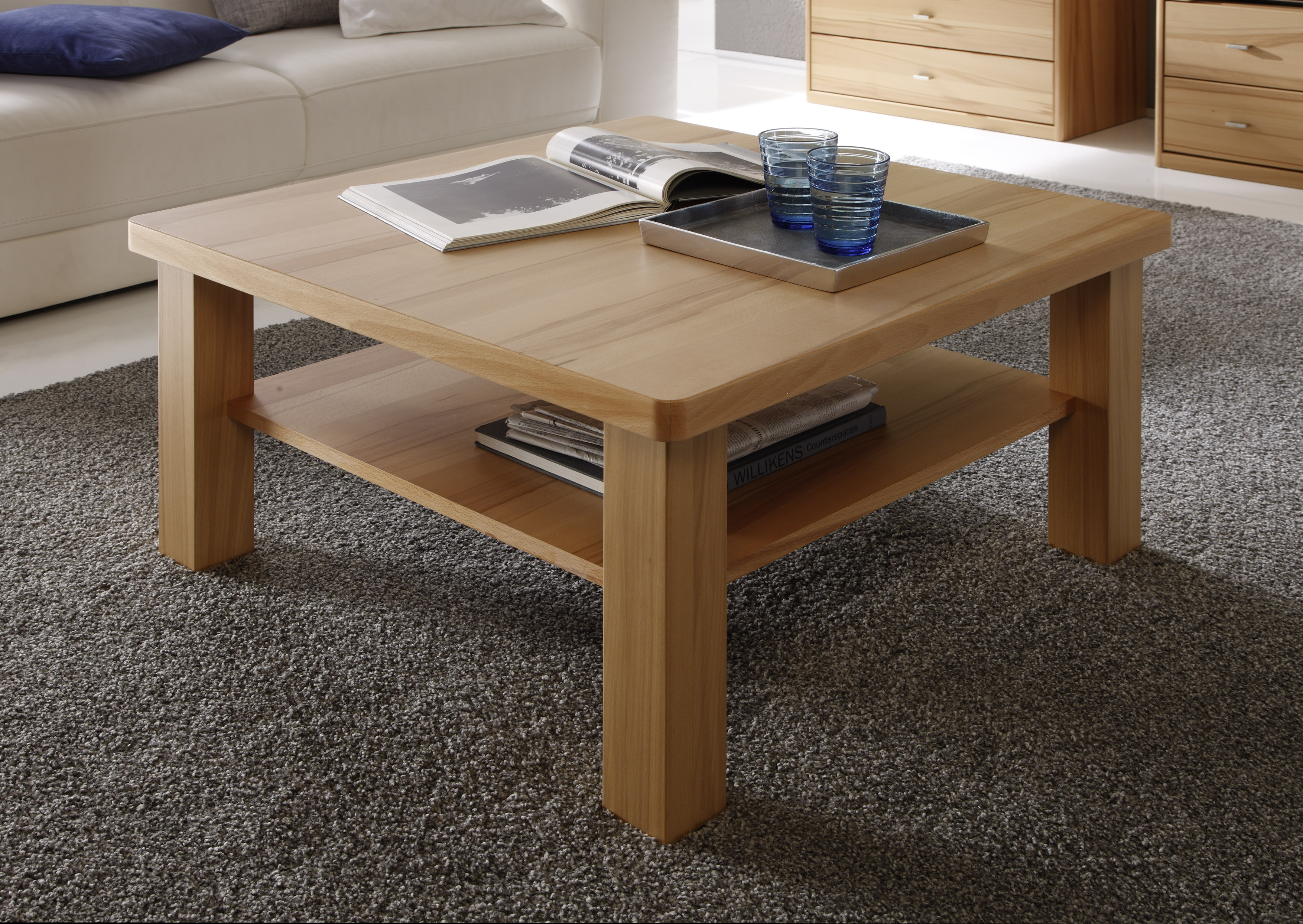 Couchtisch, Asteiche, mit Ablage - MyStyle 1024