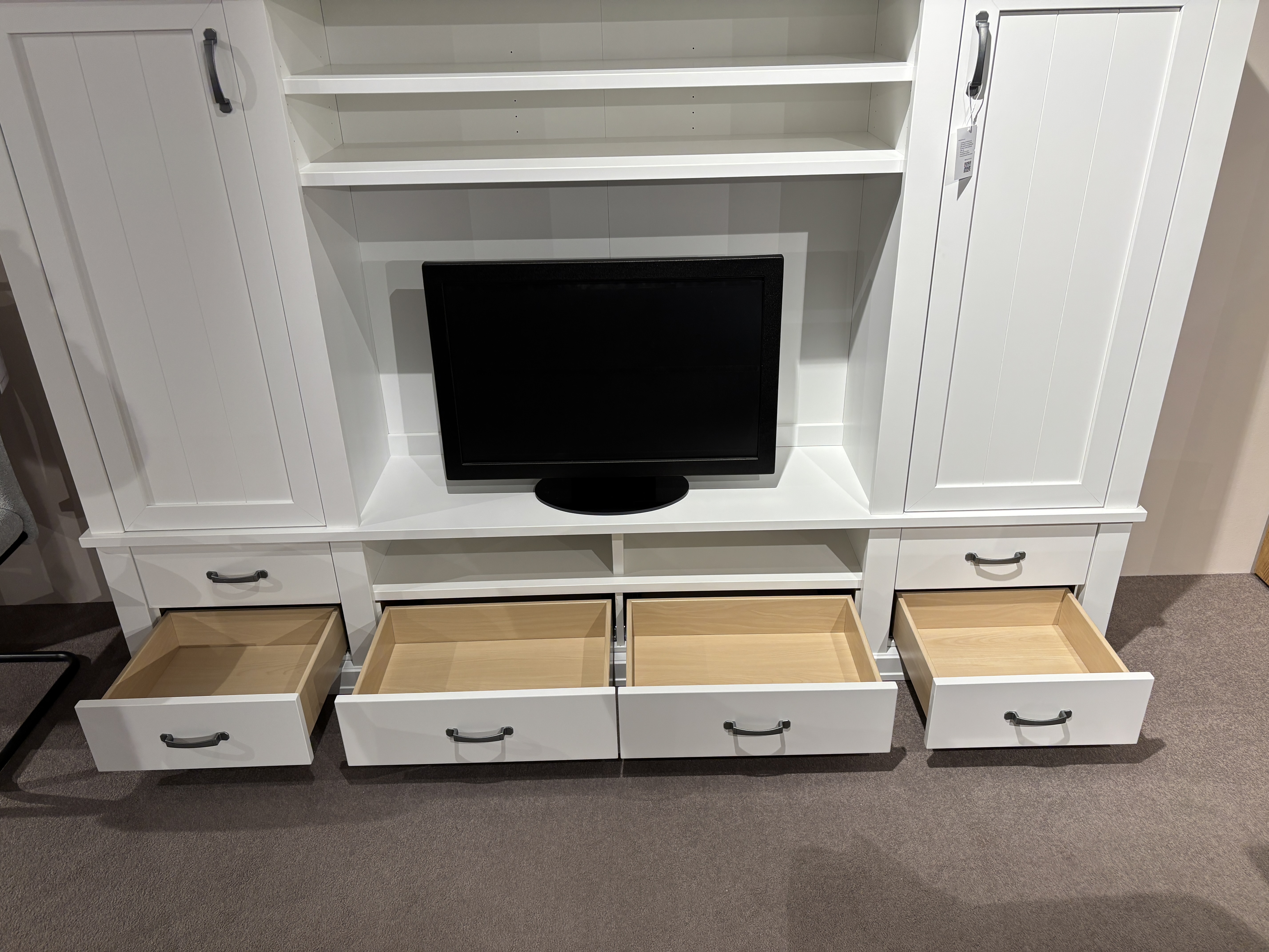 TV-Element, Lack weiss, Soft-Close - SYLT LIVING