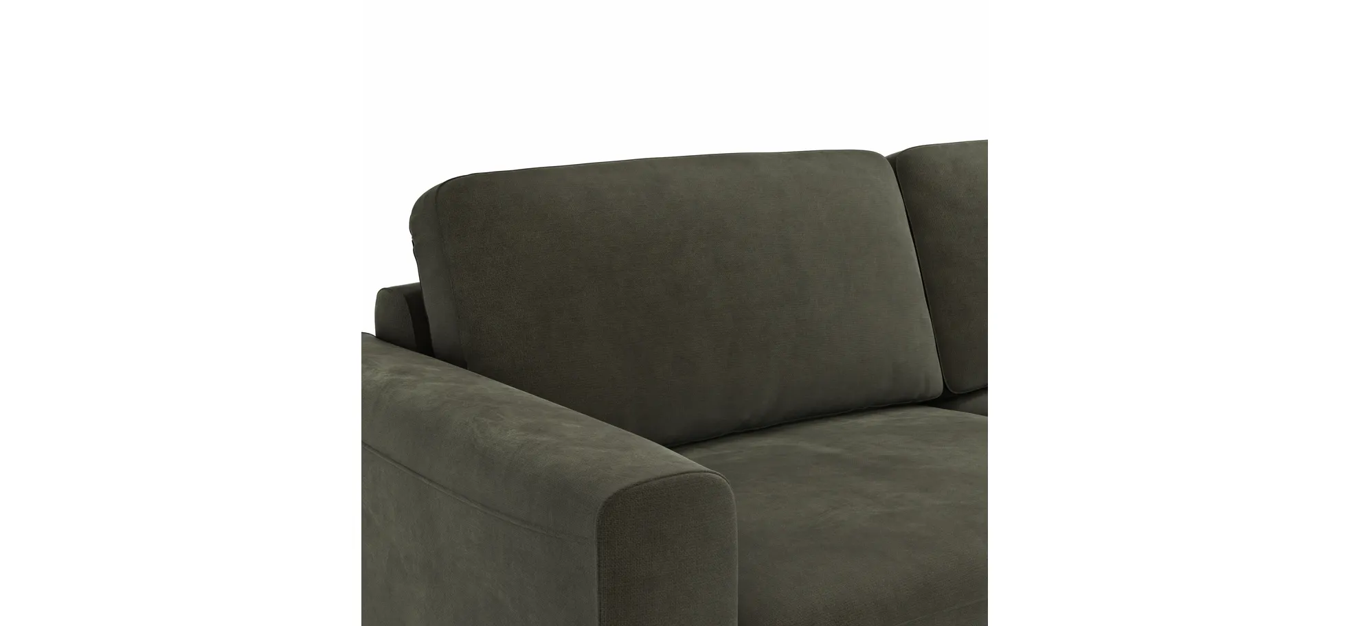 Sofa Oviedo - 2-Sitzer, Stoff, Braungrün