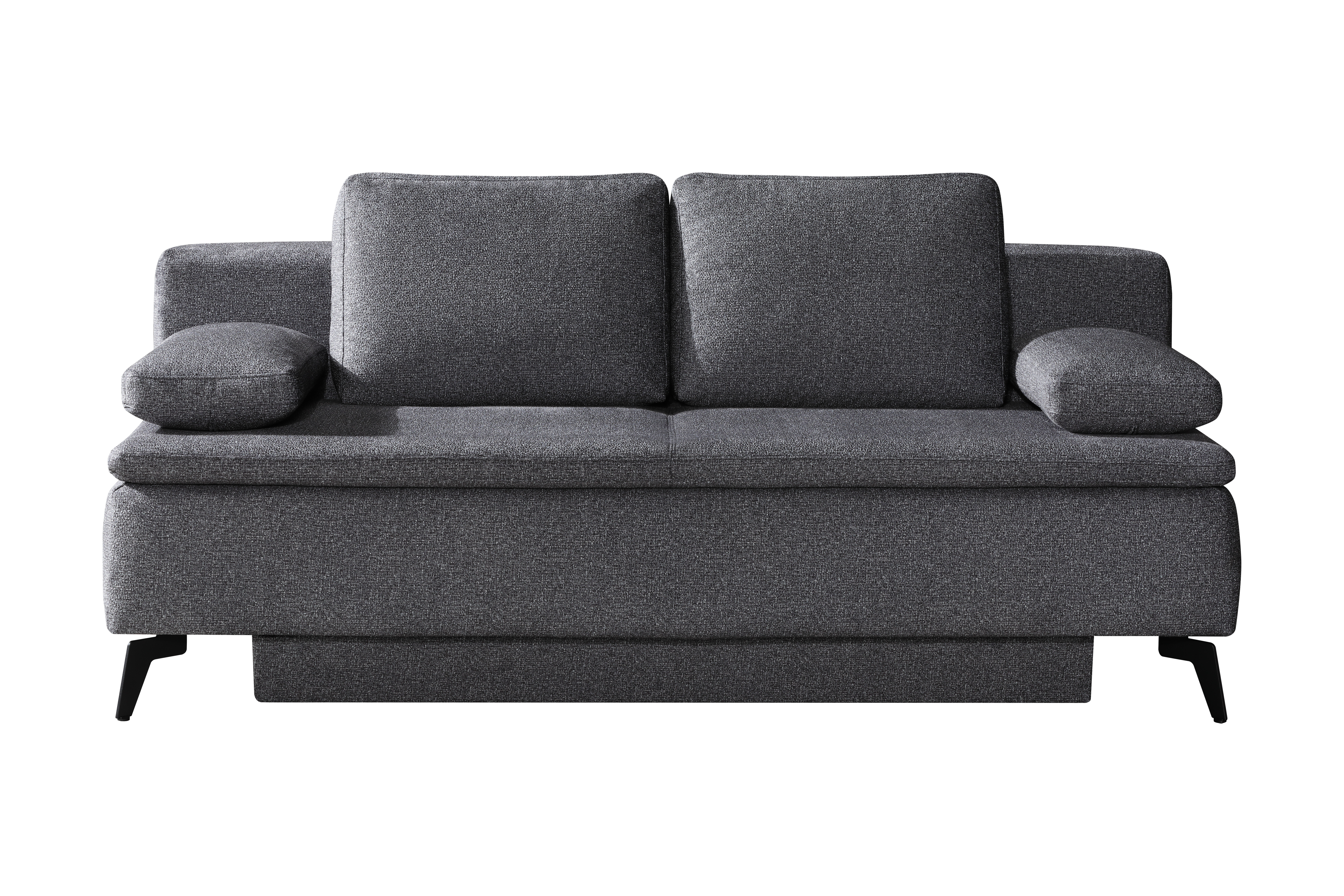 Schlafsofa, grau-braun, Hubbeschlag - LS25 Domanico