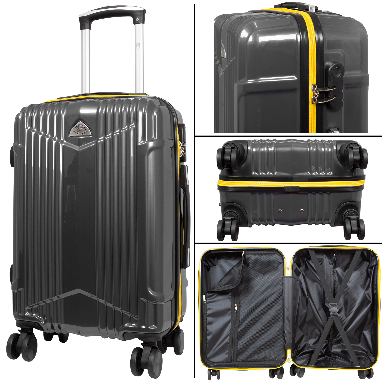 Koffer Daytona, mittel - ca. 68x43x24cm, Doppelräder, anthrazit