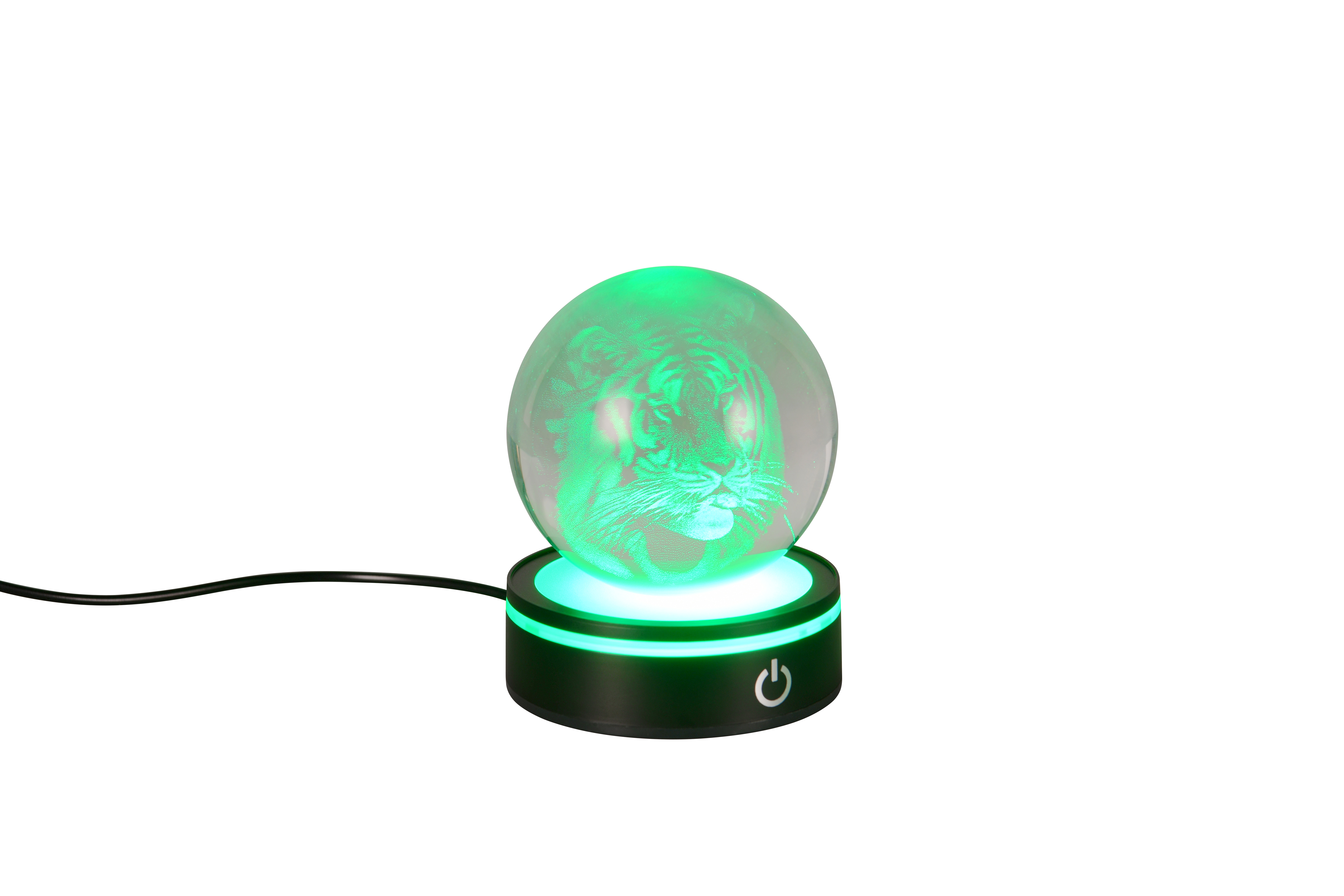 Tischleuchte ROSEBUD - LED, Kunstst., schwarz, ca. Ø8xH.10cm