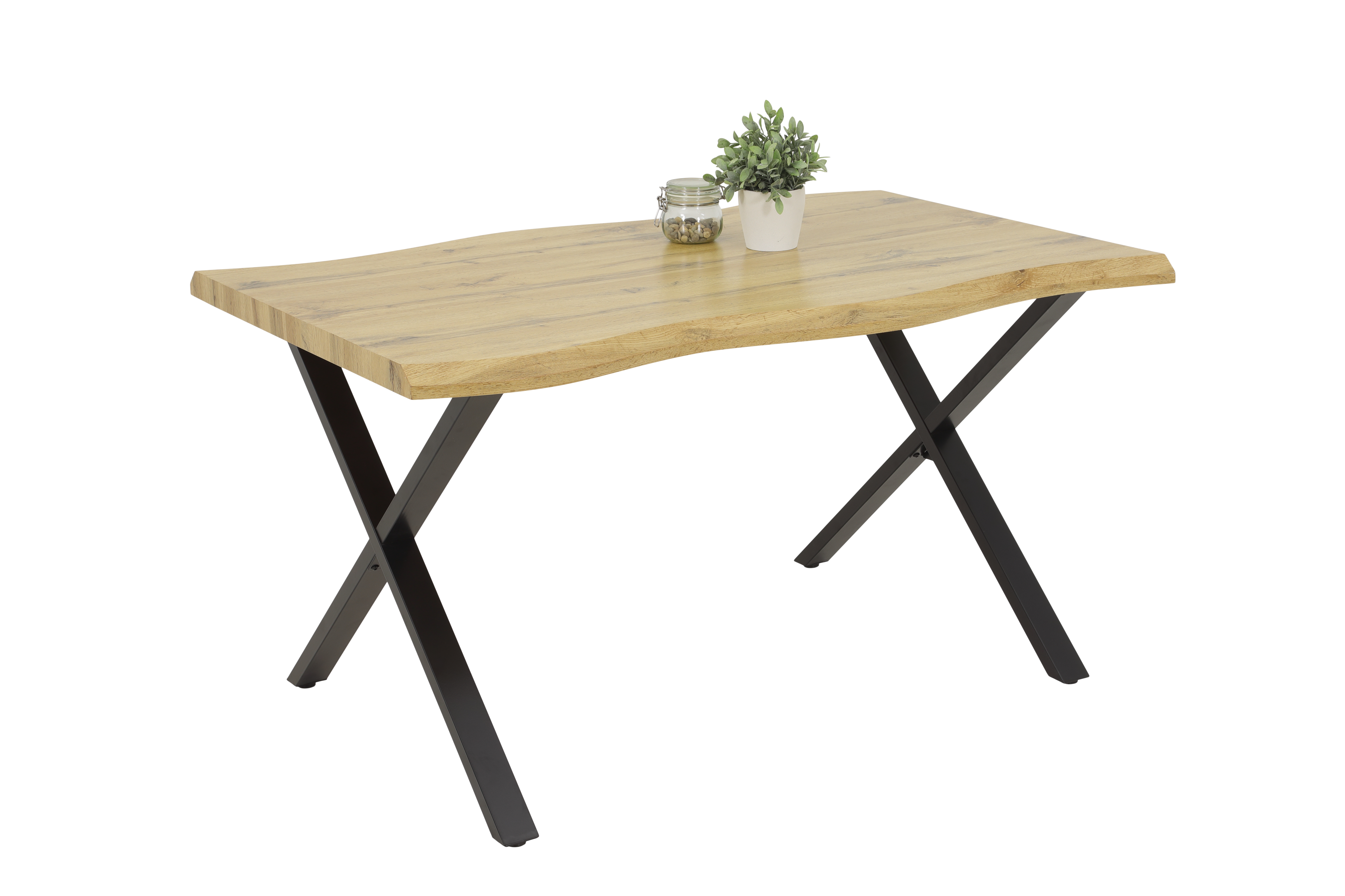 Esstisch, Tischplatte Wildeiche - MYTREND363