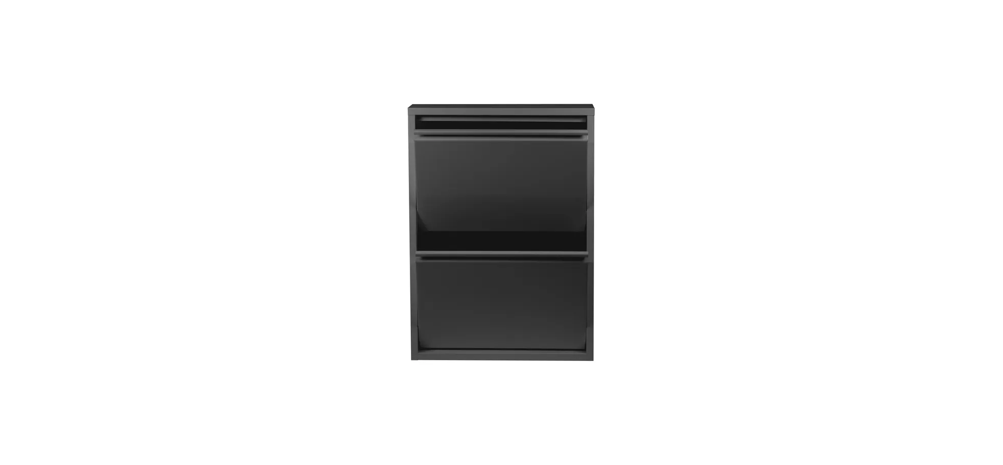 Schuhschrank - B ca. 50 cm, Schwarz