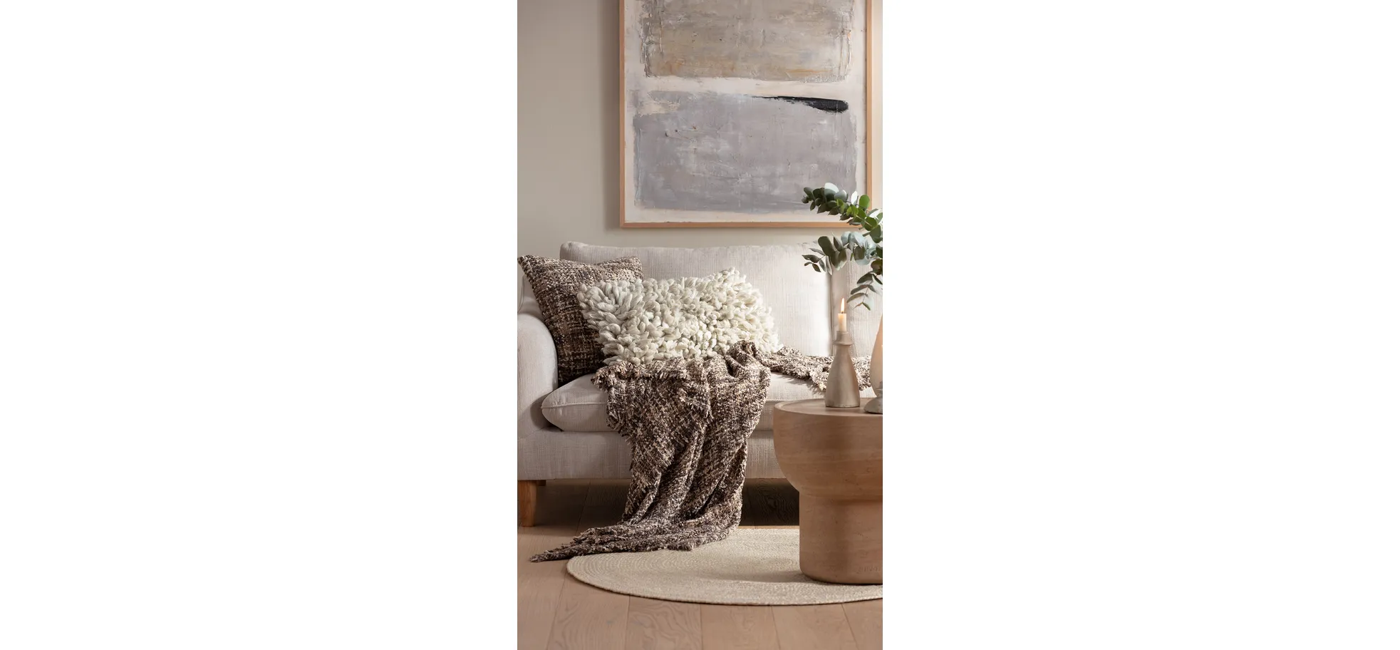 Plaid - BL ca. 130x180 cm, Braun/Beige