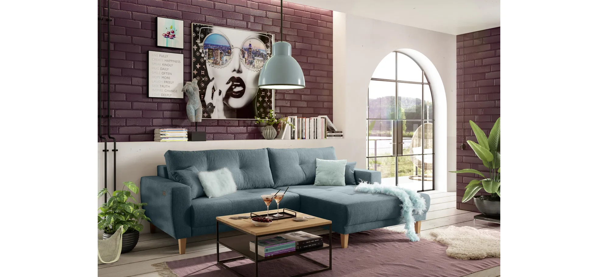 Couchtisch, Eisengestell, 70 x 70 cm - Couchtische Couchtisch, Eisengestell, 70 x 70 cm - Couchtische