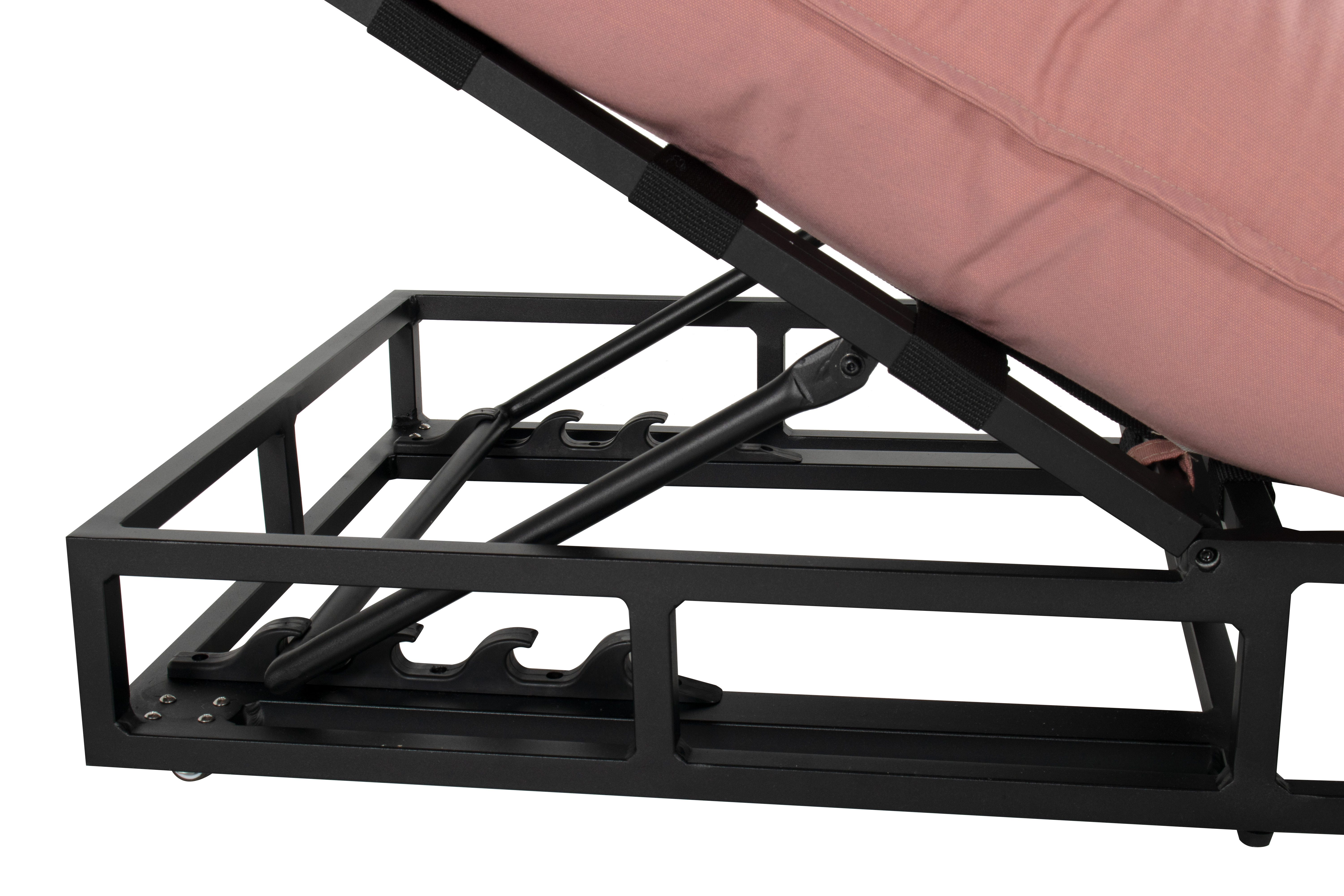 Liege, mit Auflage, Aluminium schwarz - Lunen