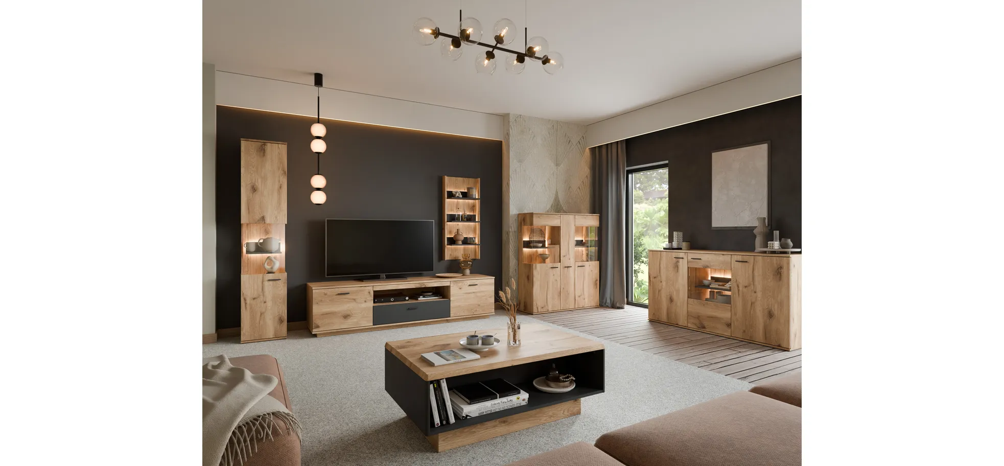 Paneel, Eiche, Anthrazit - MyStyle 1020