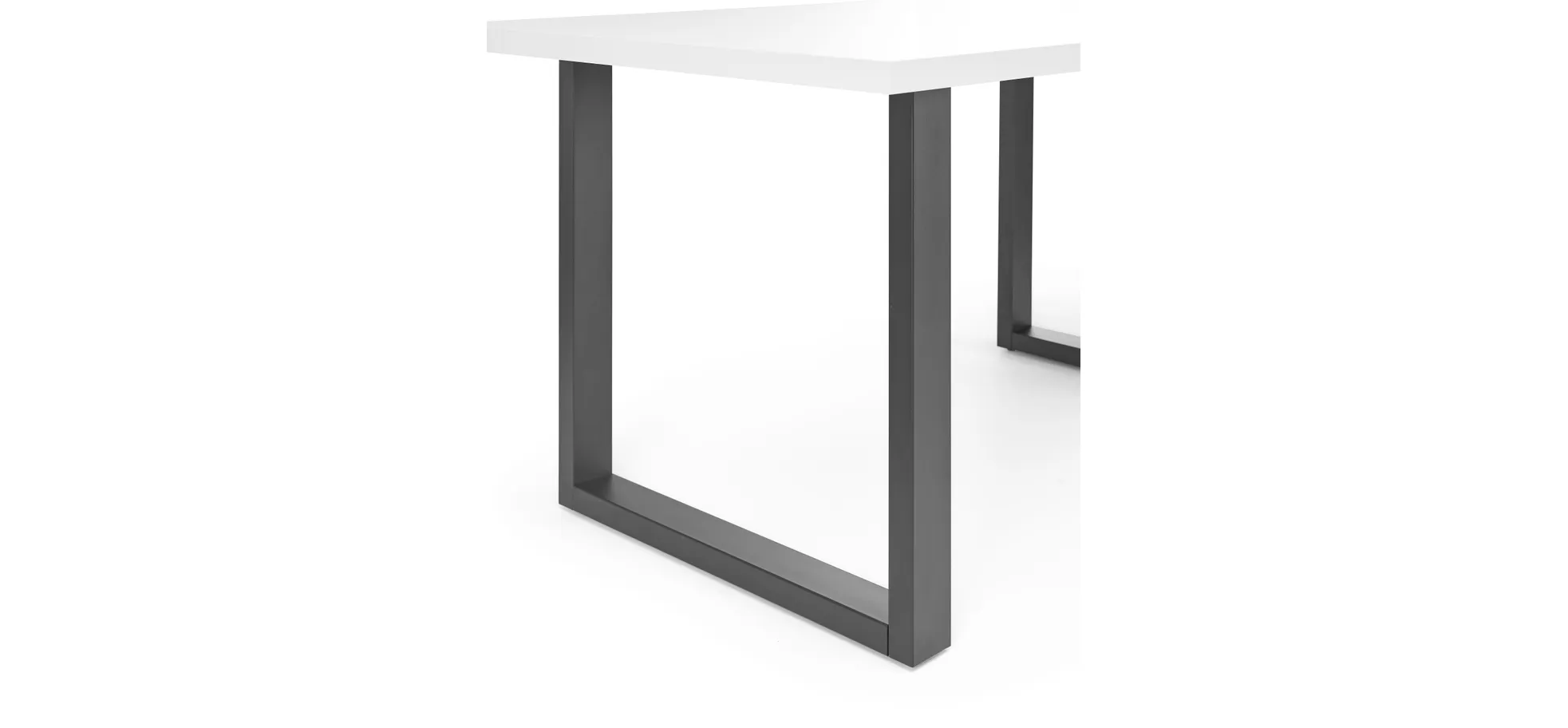 Esstisch - LB ca. 160x90 cm, Viking Eiche, Schwarz