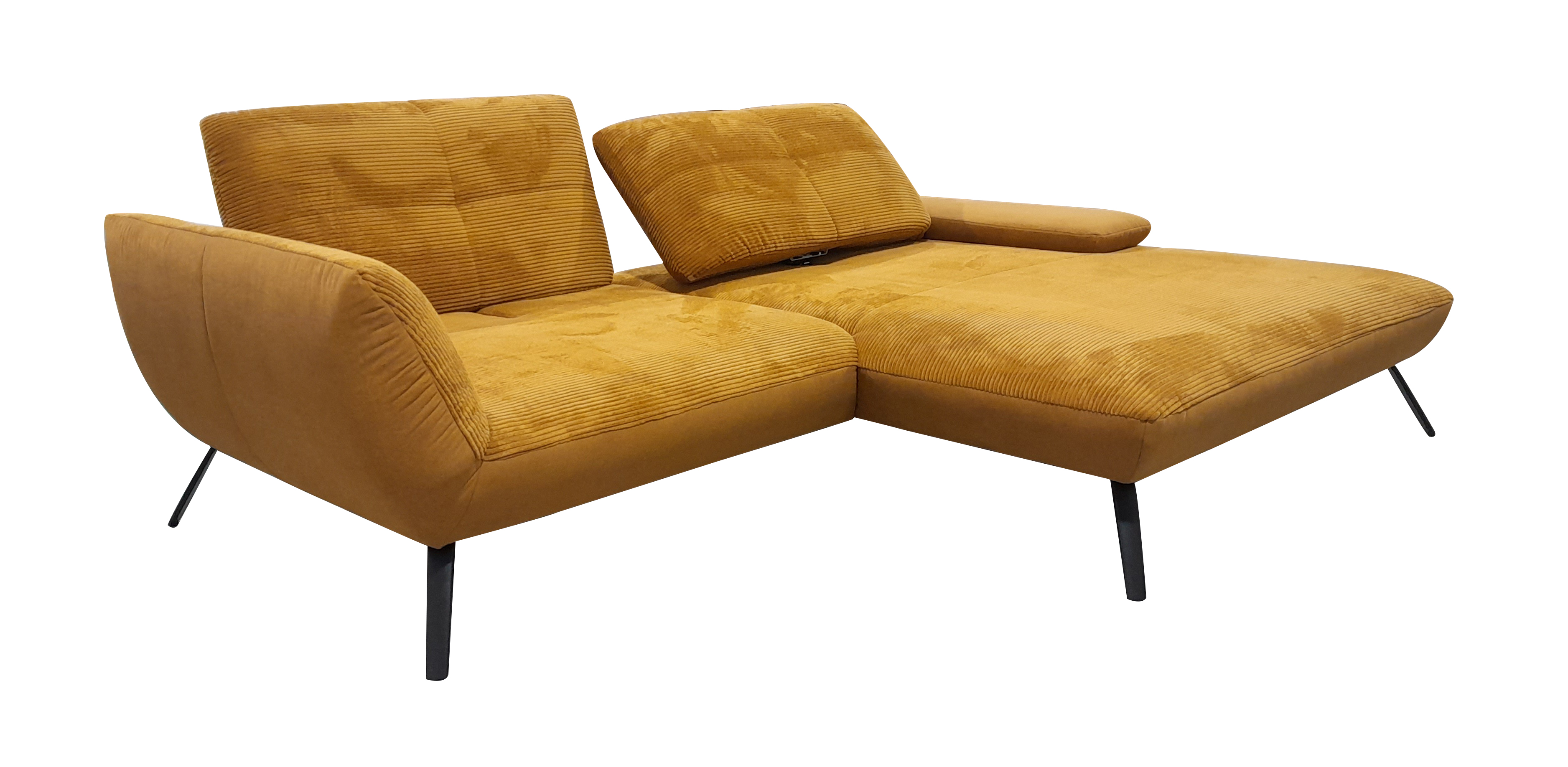 Ecksofa, Stoff mustard, Stoff gold - LS 700821