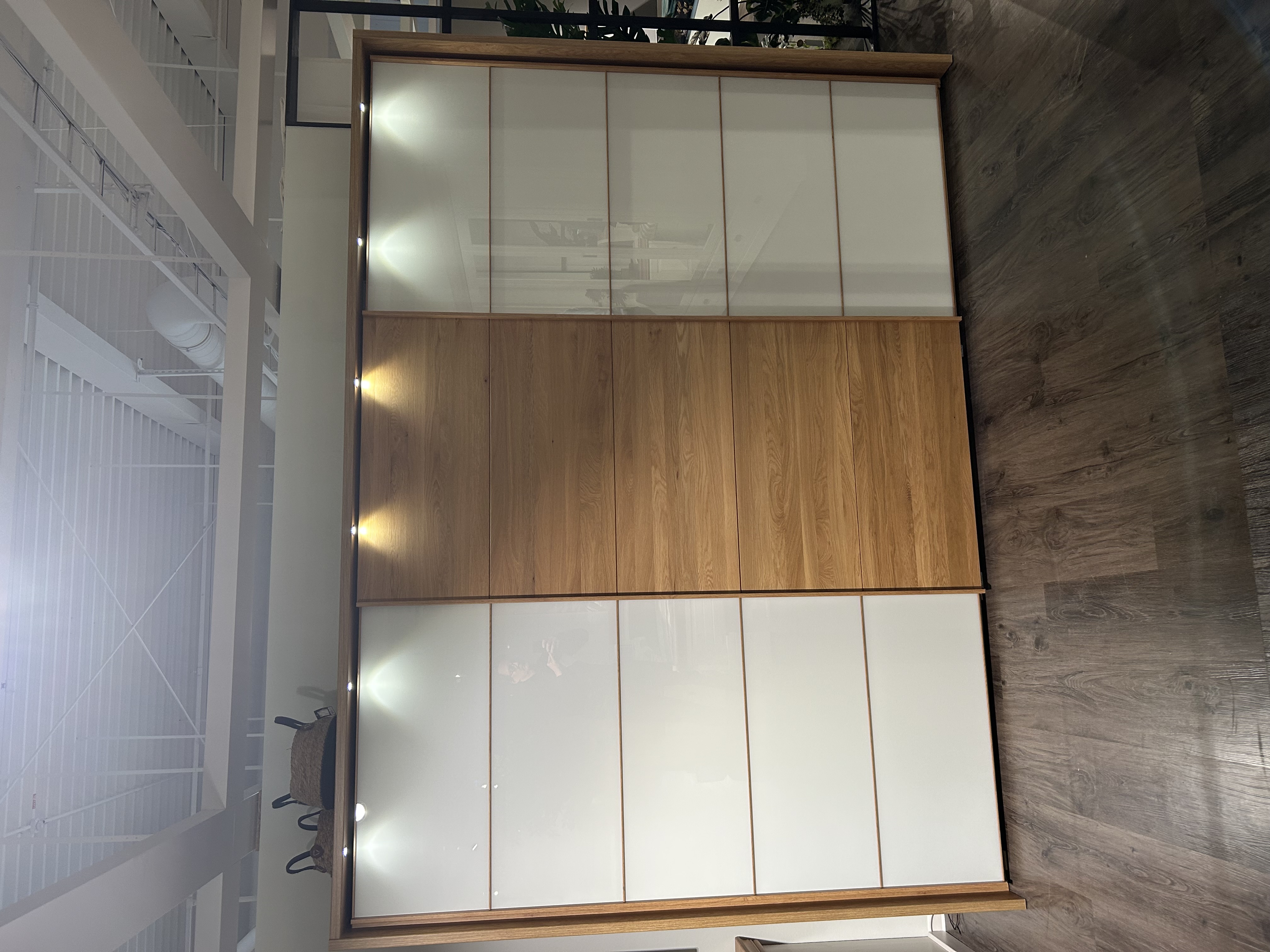 Schwebetürenschrank, Eiche natur, weiß - LS 974222