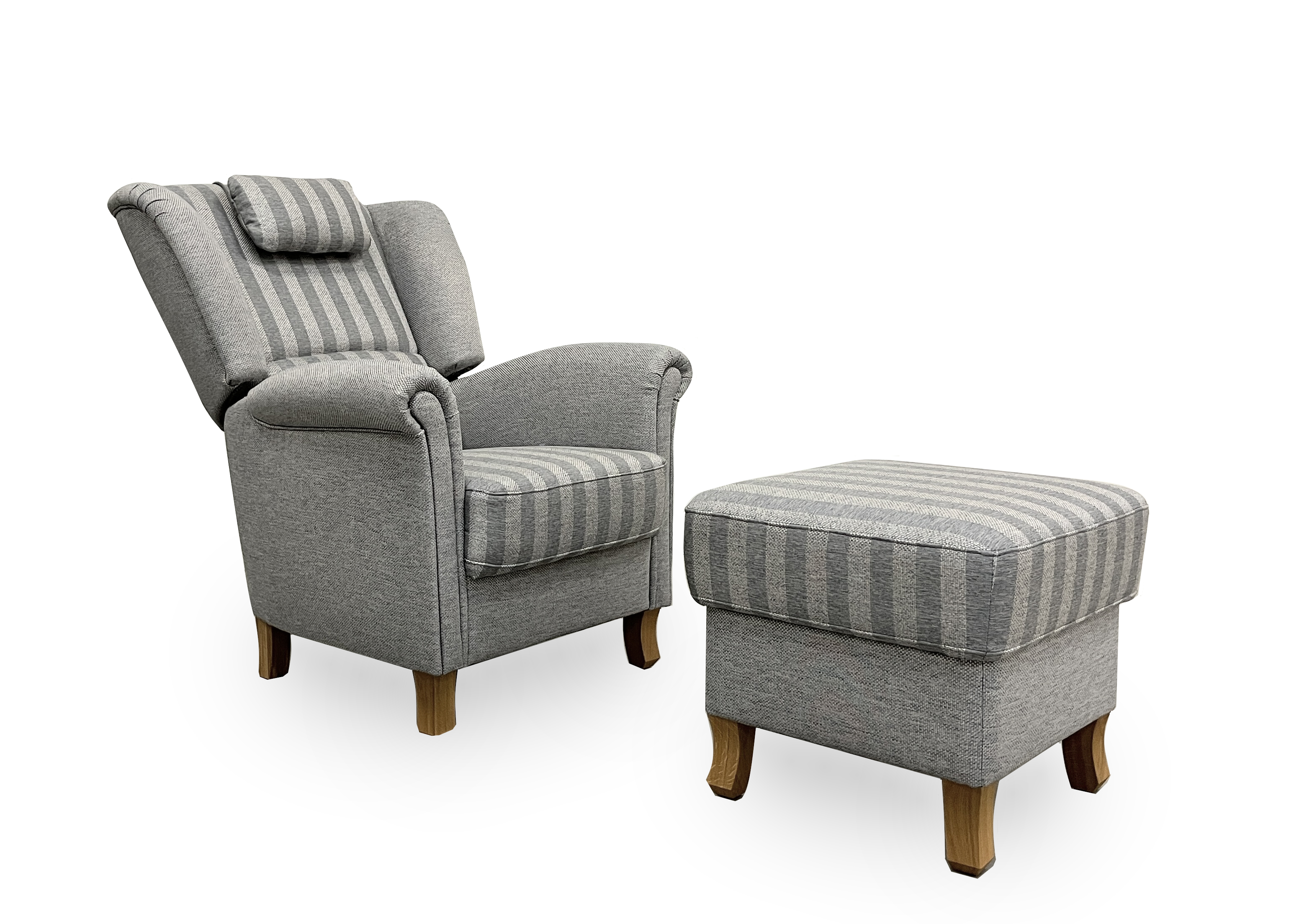 Sessel, grau meliert/grau gestreift - MyStyle 2179