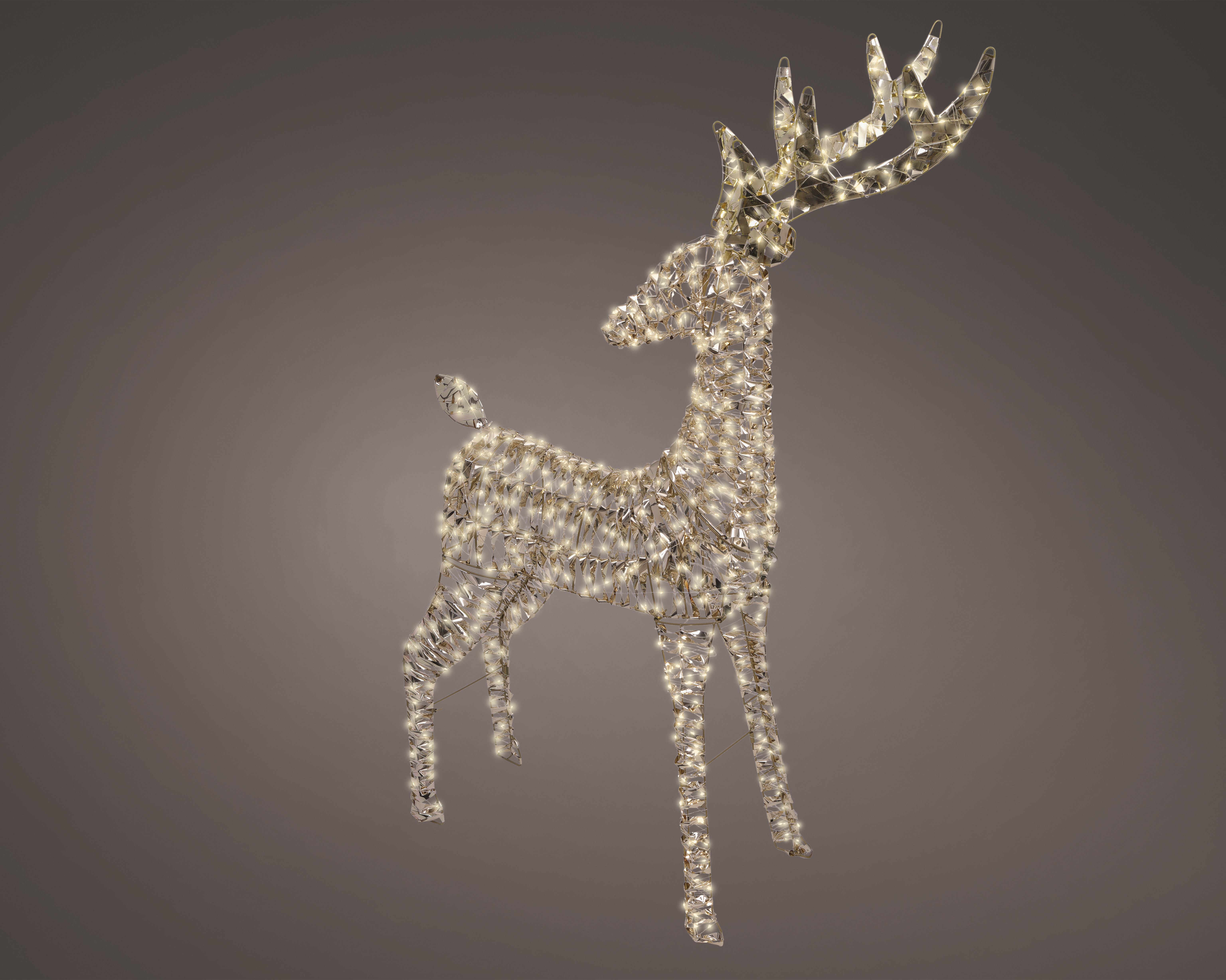 LED Rentier PET - gold, L18.00-W65.00-H130.00cm-960L