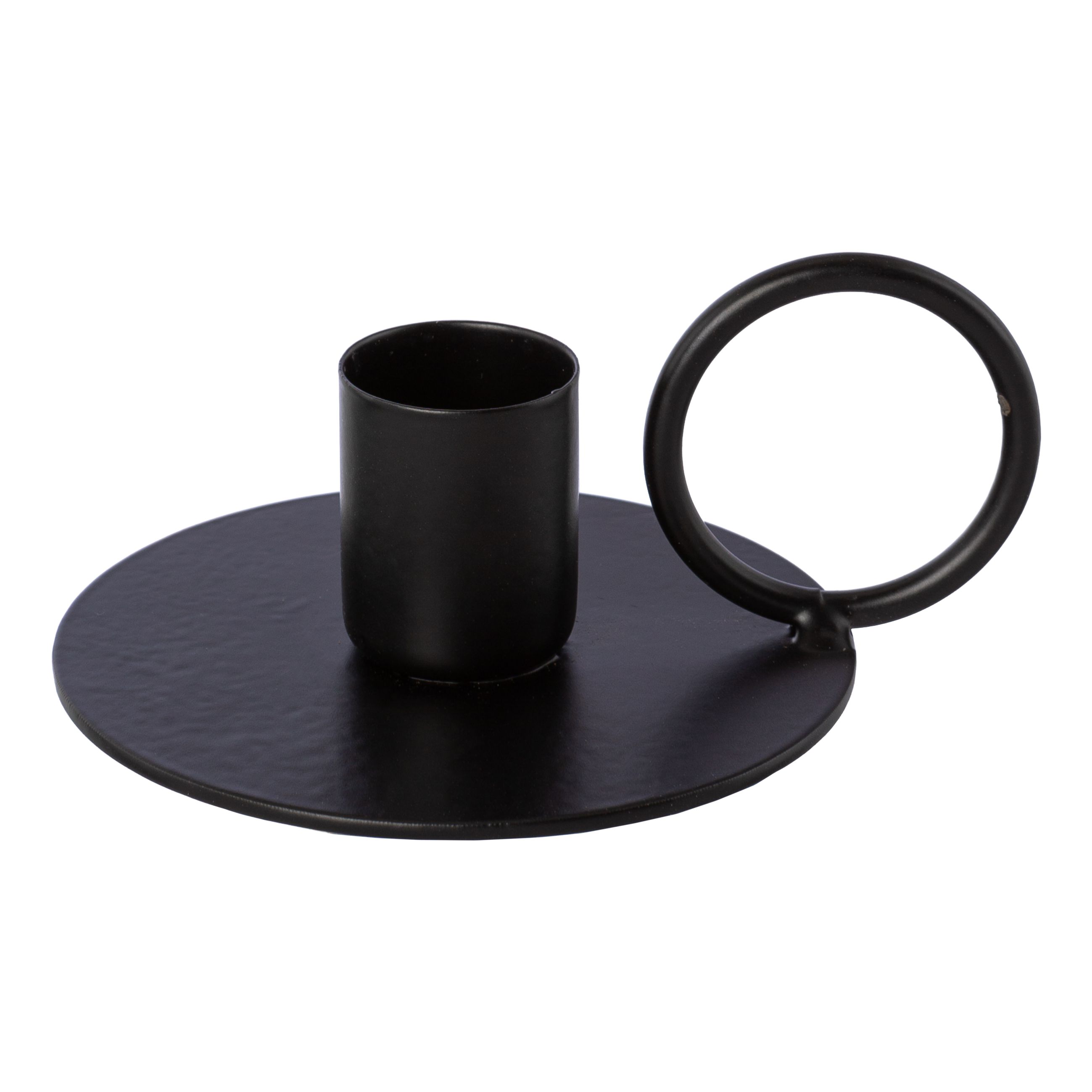 Kerzenhalter - metall, schwarz, 4x8x10cm Kerzenhalter - metall, schwarz, 4x8x10cm