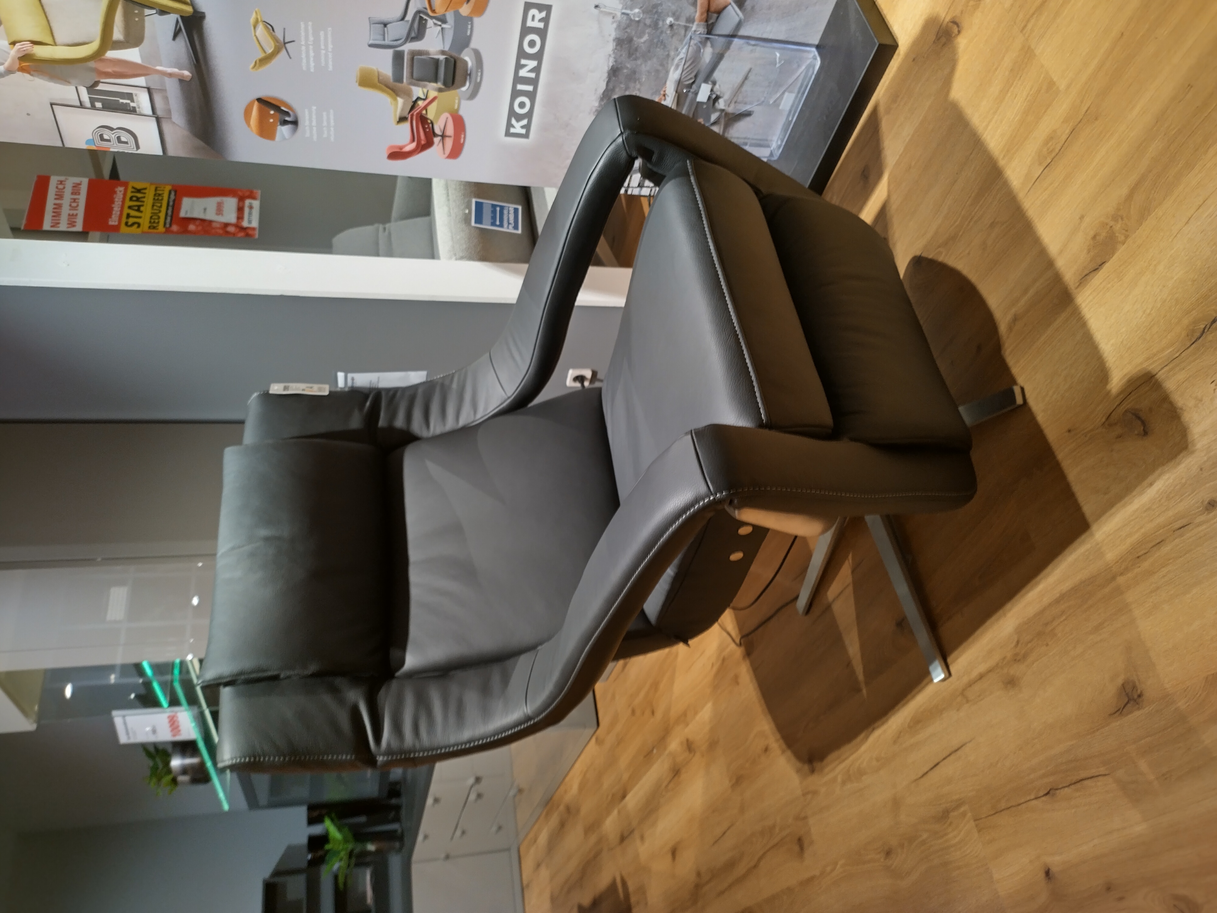 Funktionssessel NO.2, Leder Nero - LS 957122