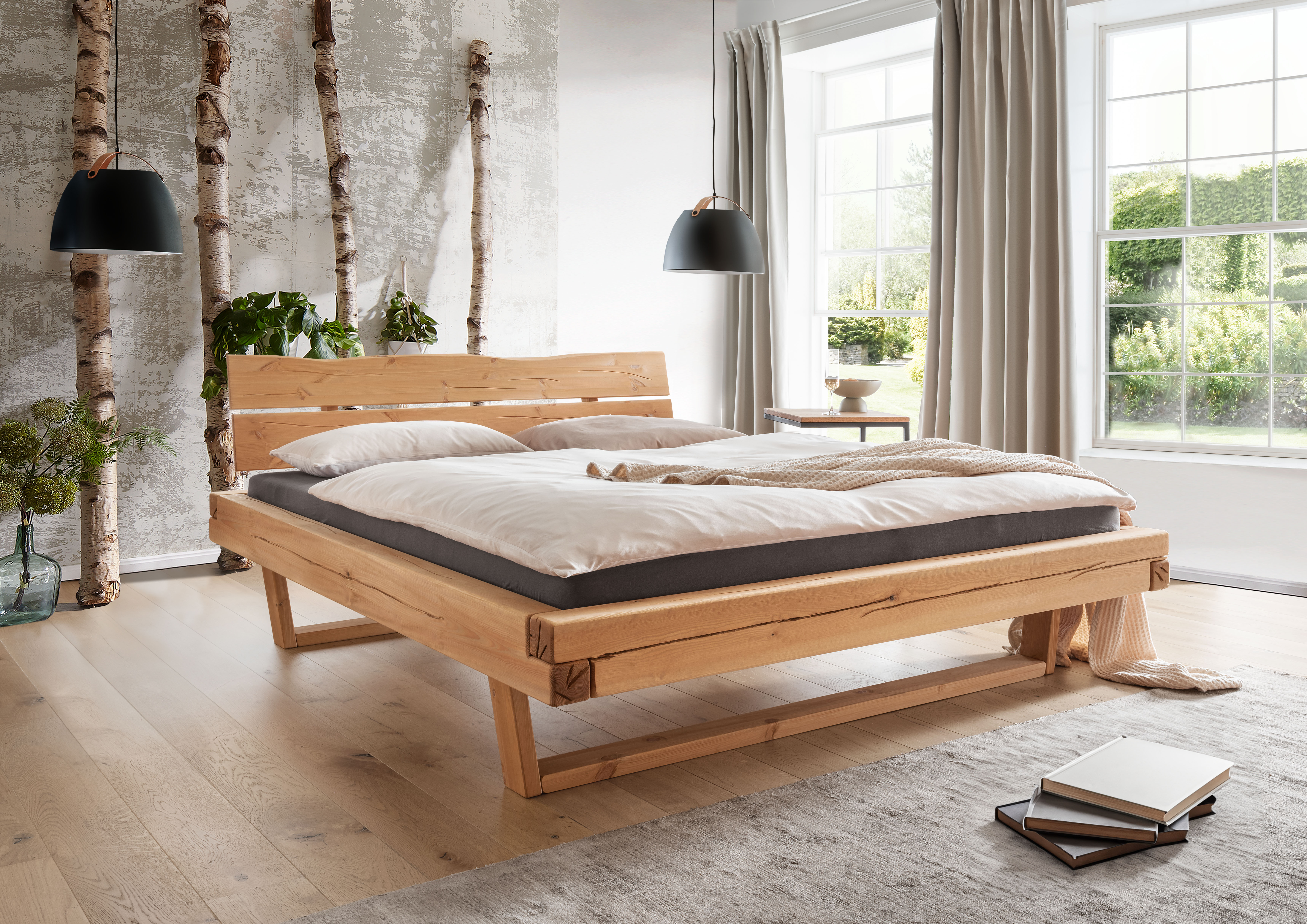 Bett, Kiefer massiv eichefarbig - MyStyle 3097