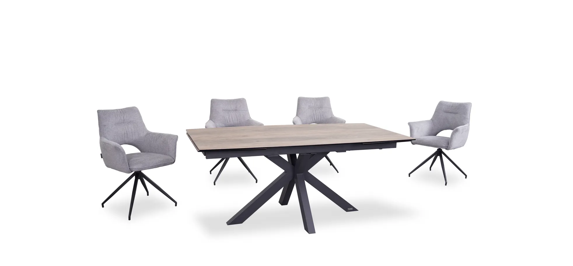 Armlehnstuhl, hellgrau  - Maleen