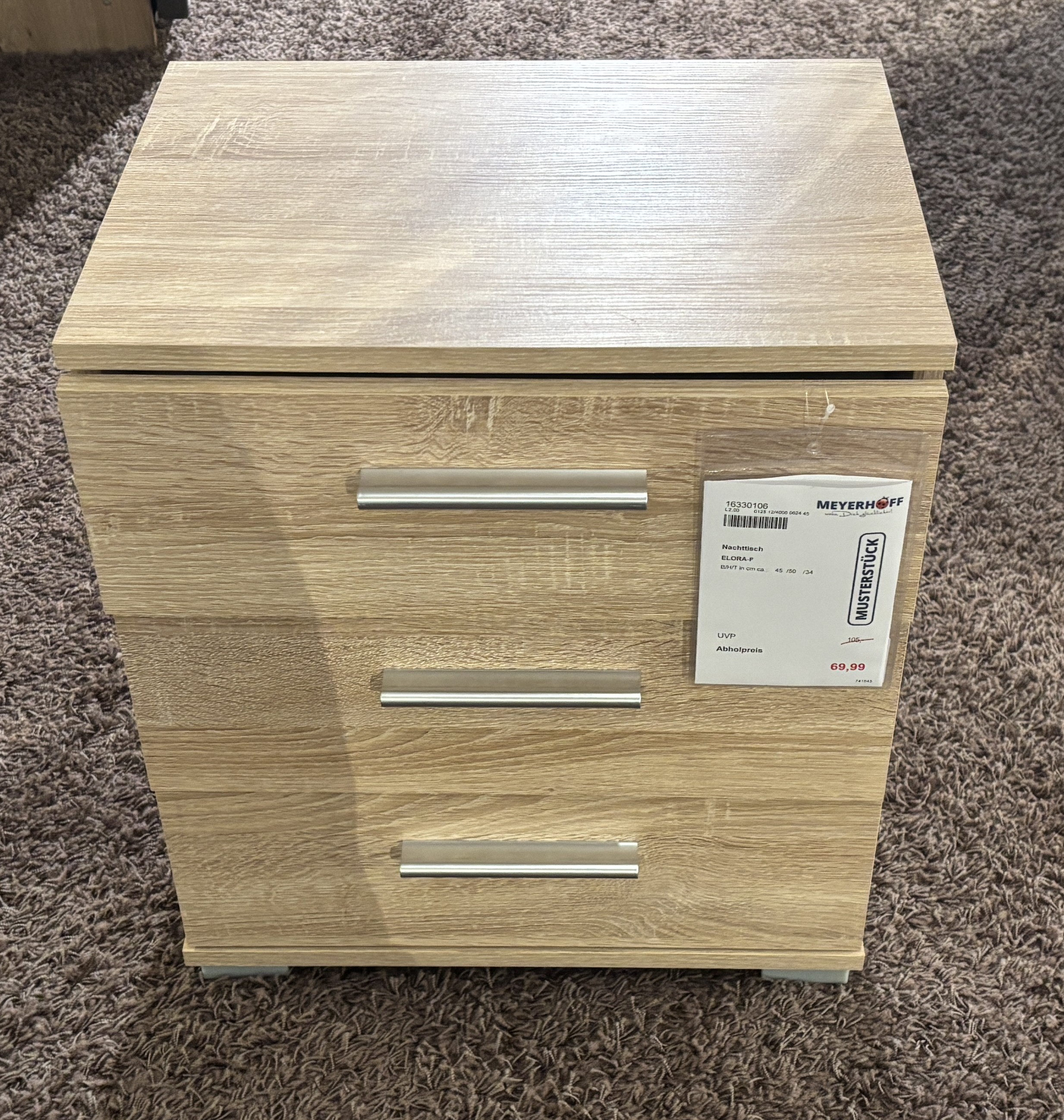 Nachttisch, Eiche Sonoma Nachbildung - ELORA-F