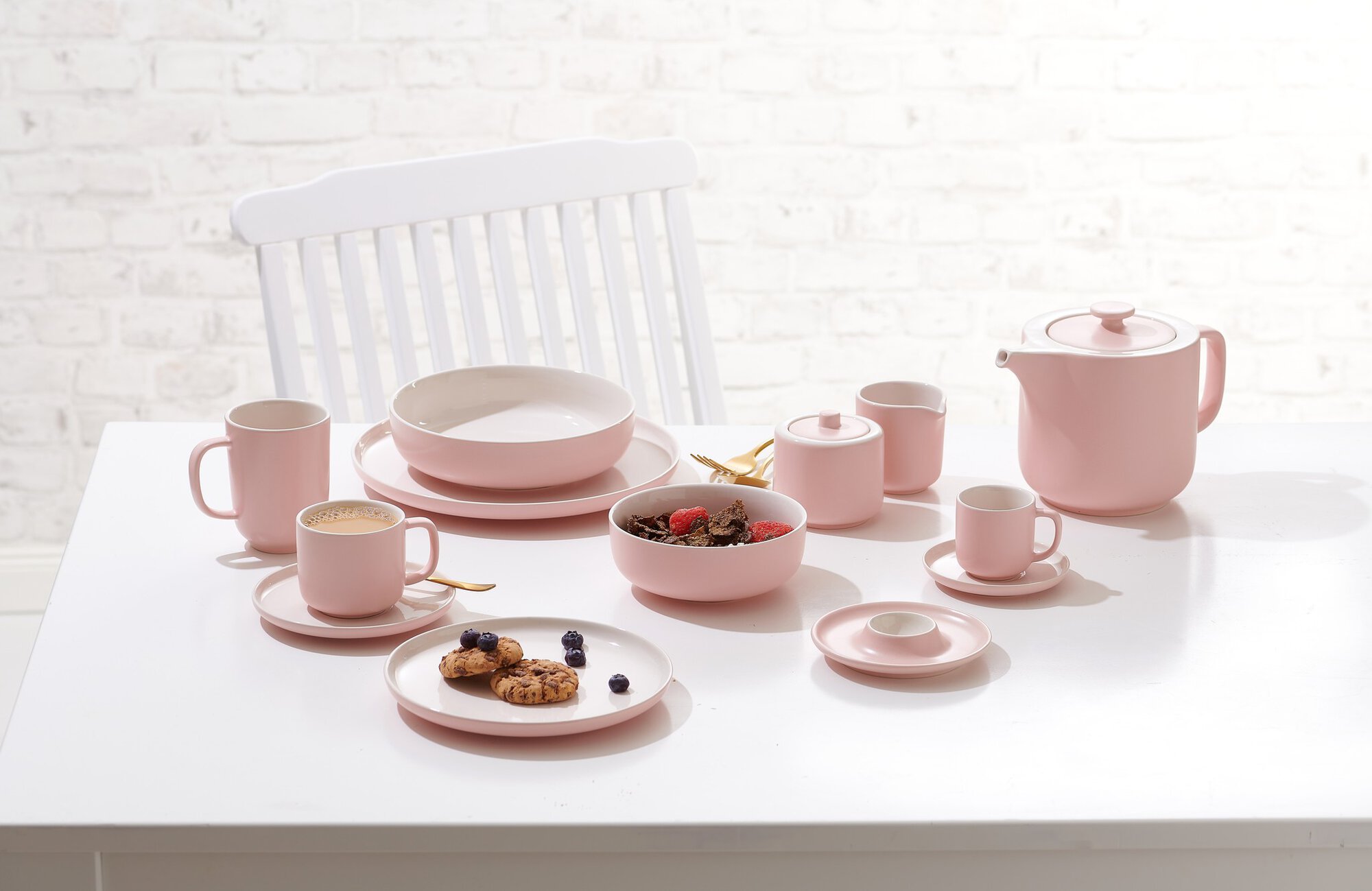 Untertasse Jasper Rose 15 cm - Steinzeug, spülmaschinenfest, rund, rosa