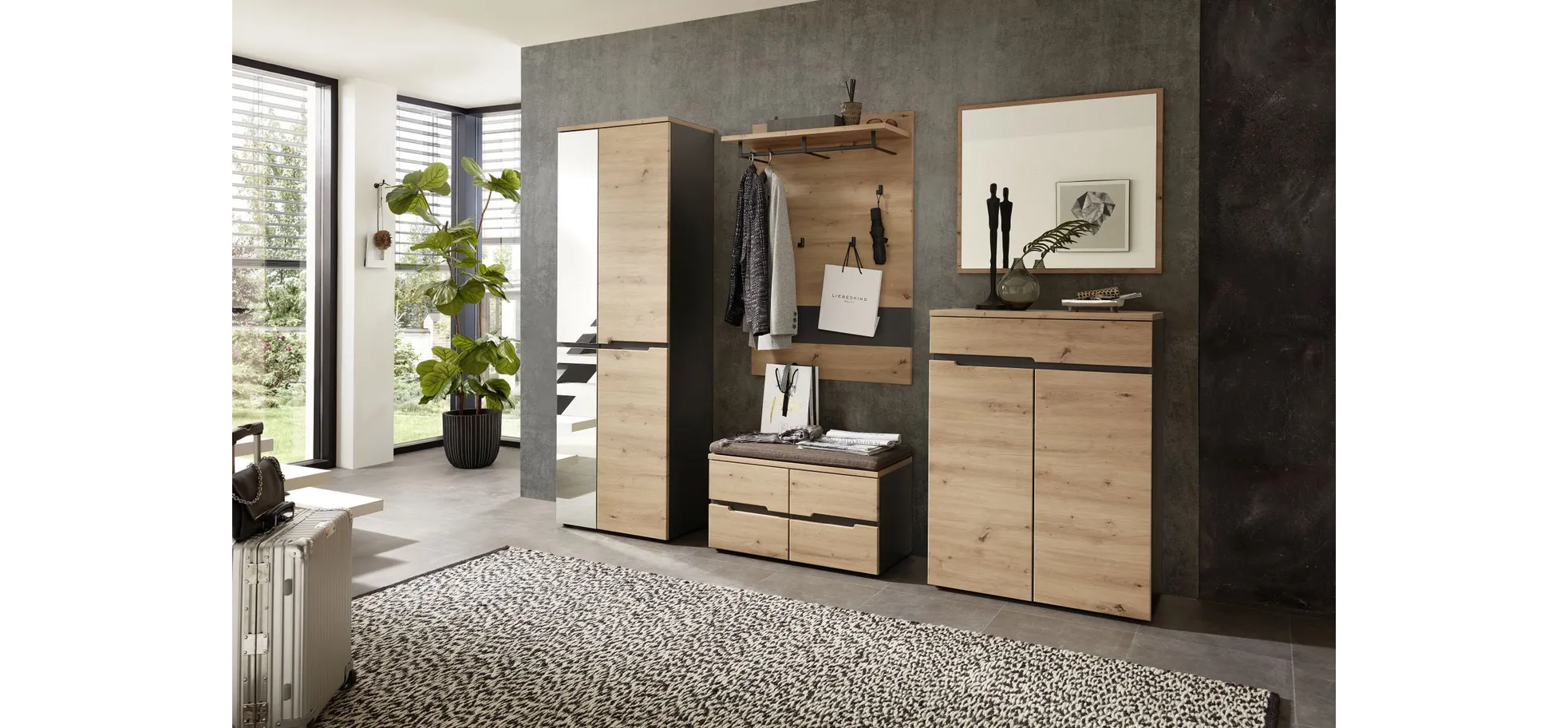 Garderobenpaneel, Artisan Eiche MDF - Ilario