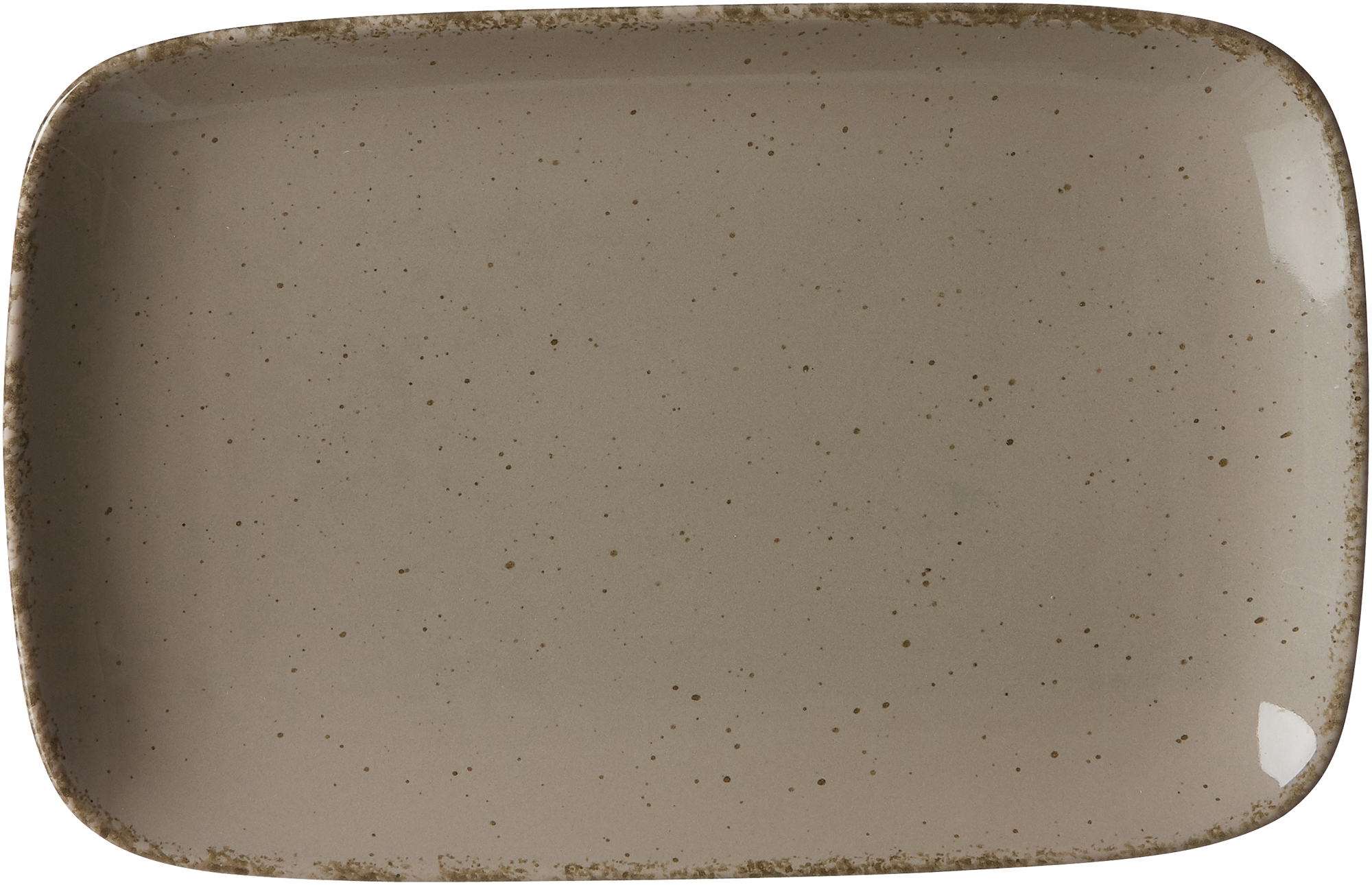 Platte Casa Grau 24 x 15,5 cm - Porzellan, spülmaschinenfest, rechteckig, grau