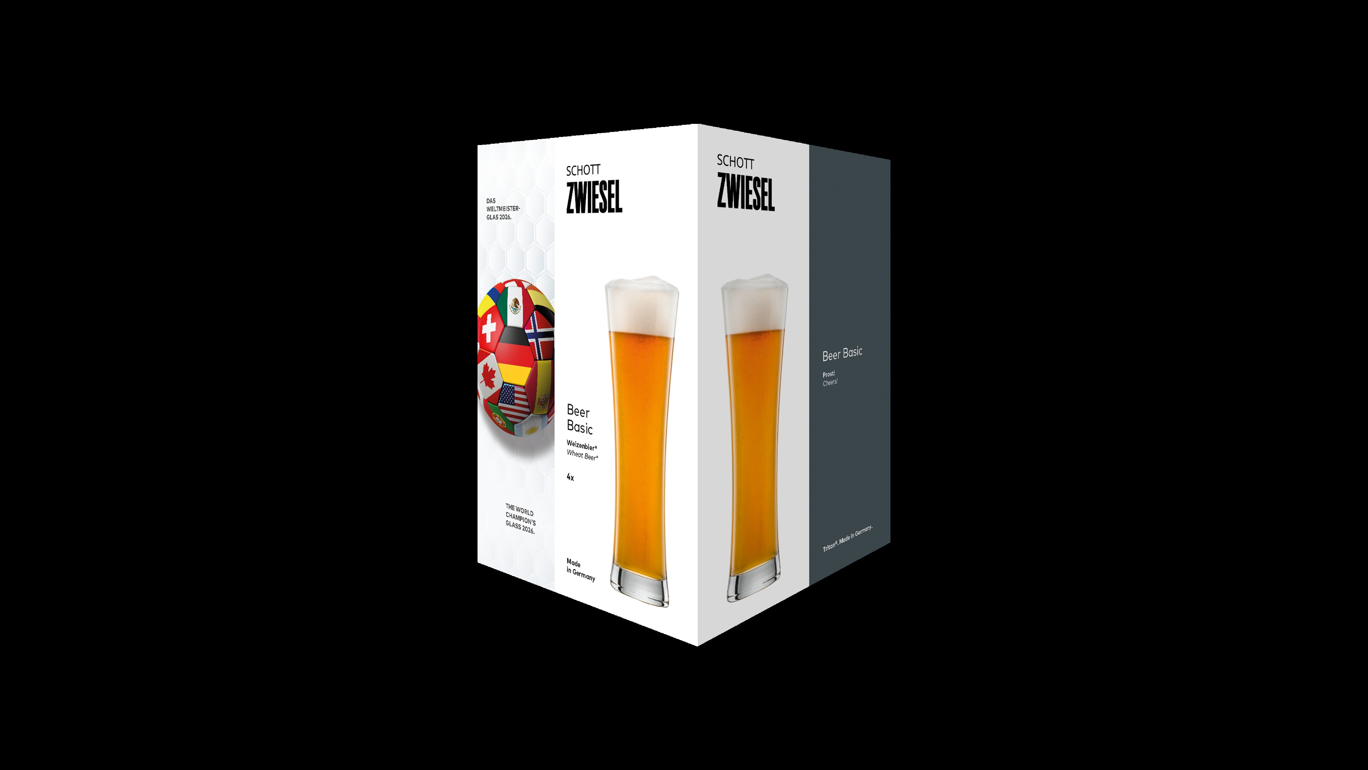 Weizenbierglas 0,5l, 4-er Set - Beer Basic