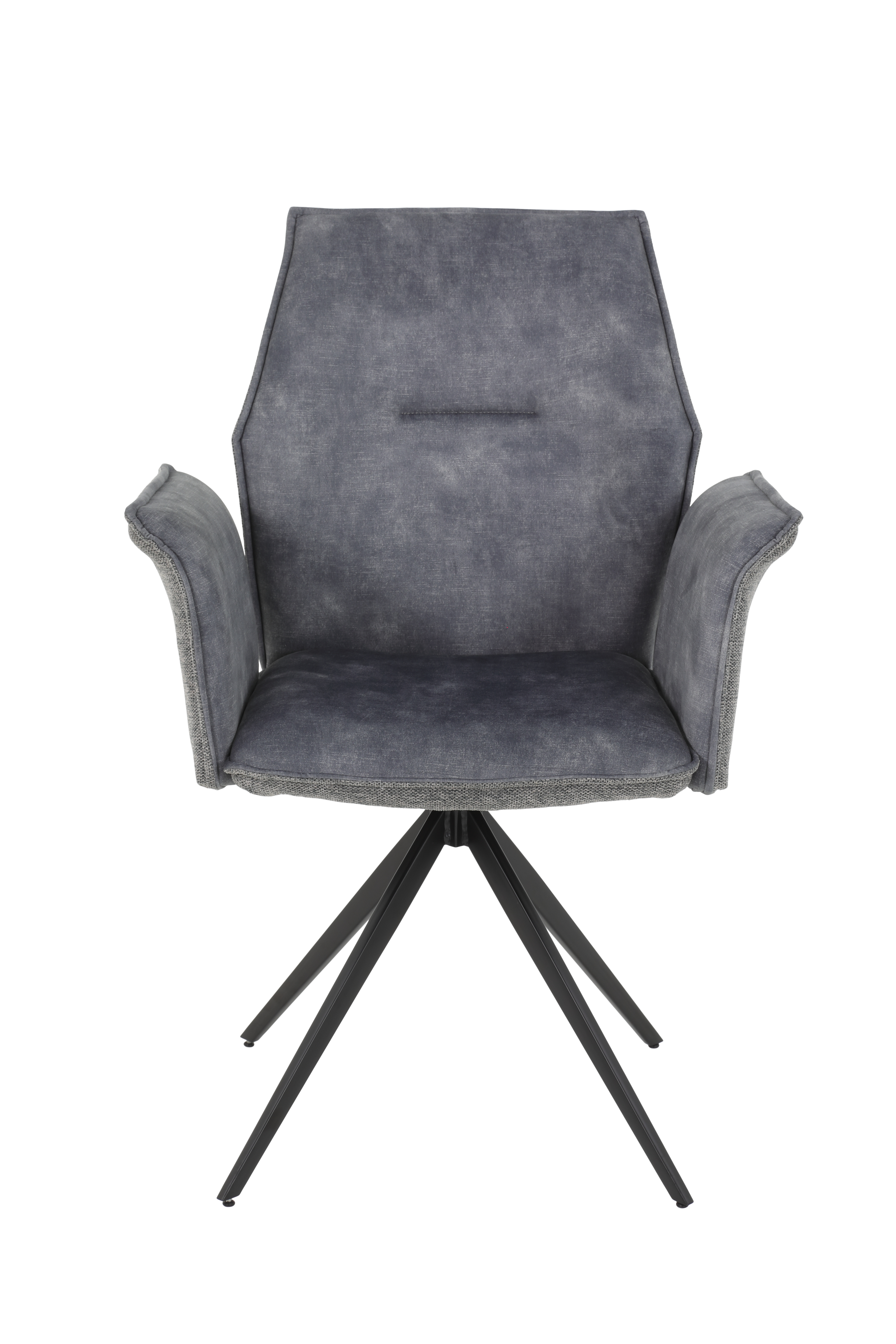 Sessel, Bezug grau, Gestell schwarz - MyTrend358