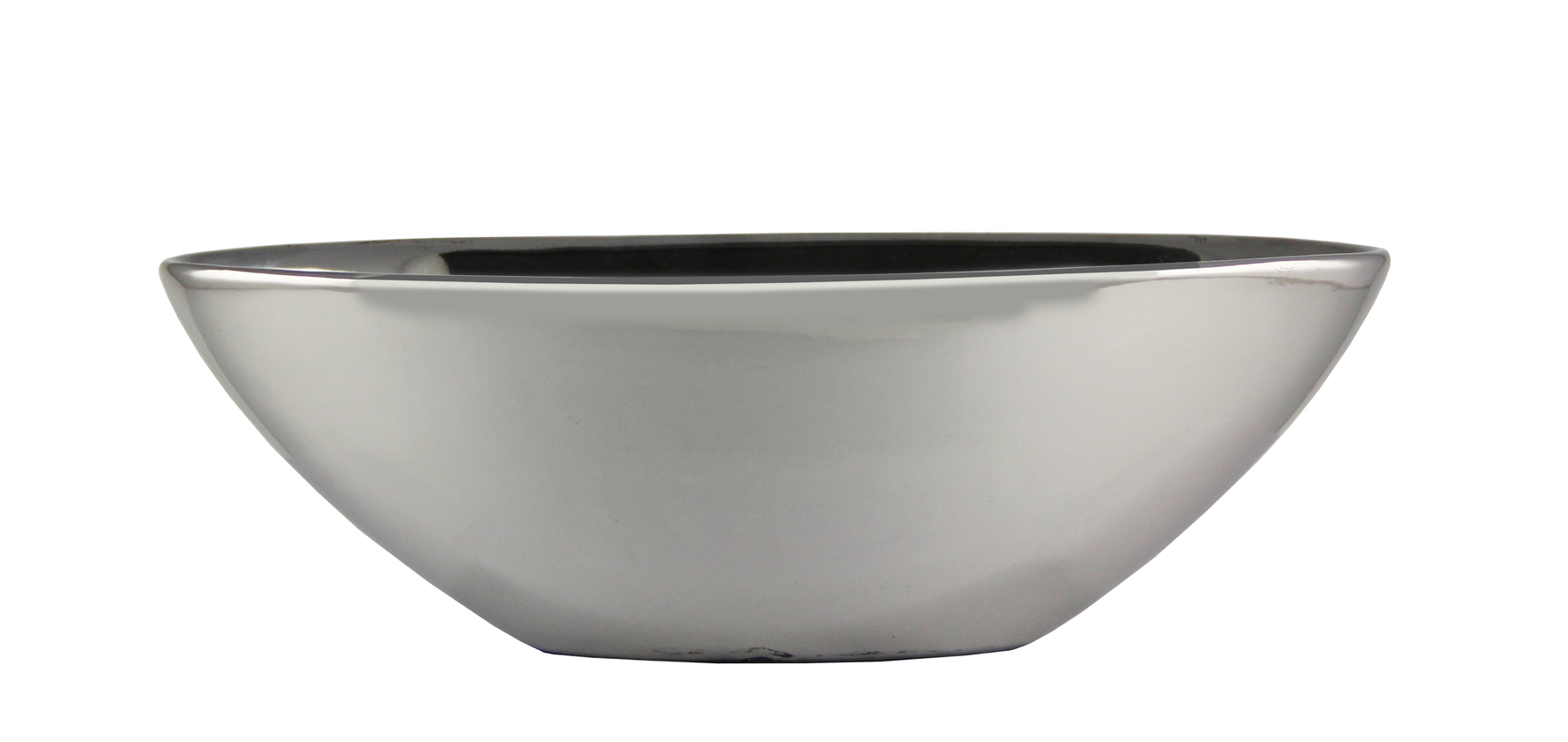 Schale Boat - oval silber 35x11x10cm