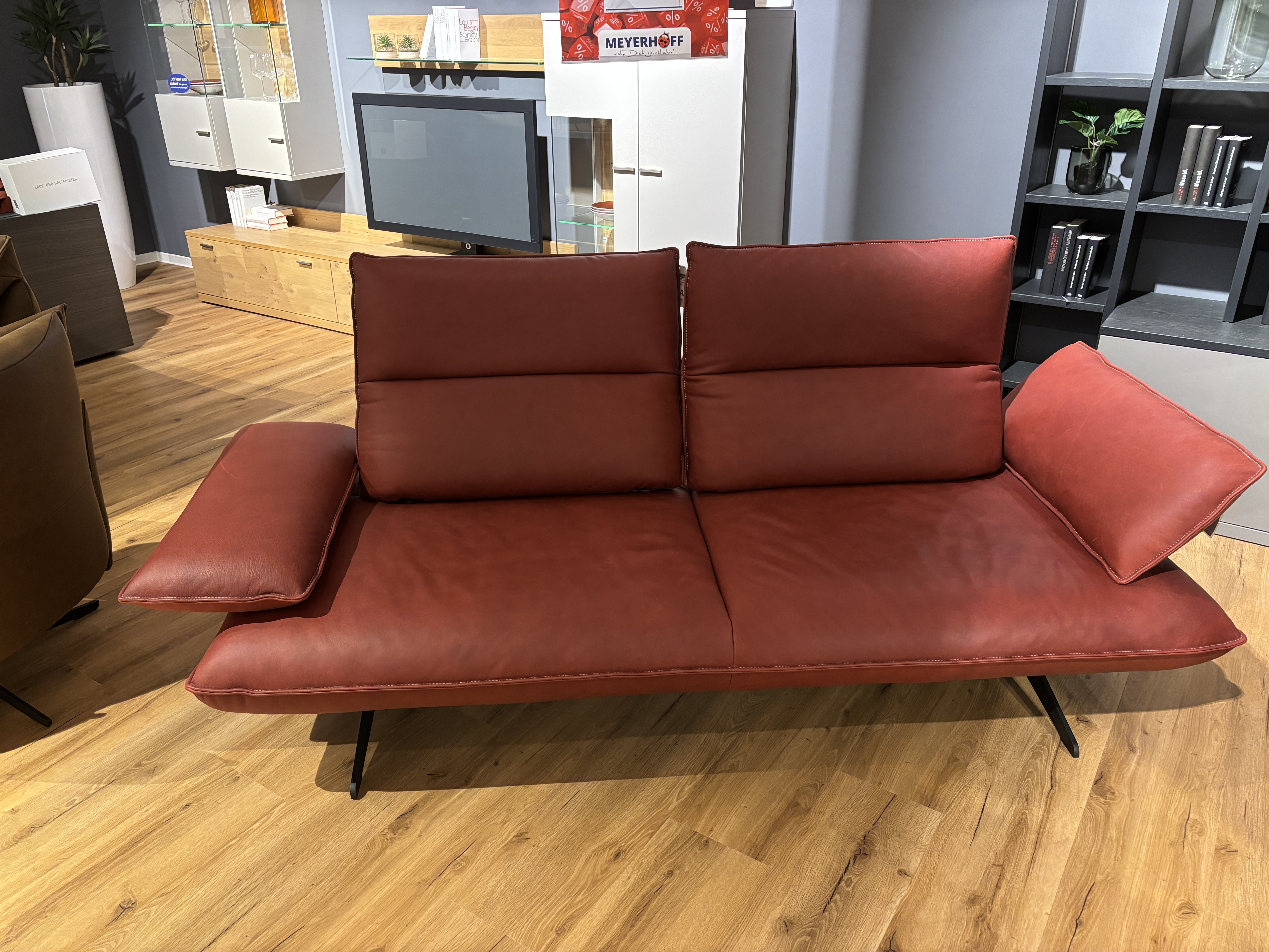 Sofa 2,5-sitzig, Leder India chilli - LS23 Klasma