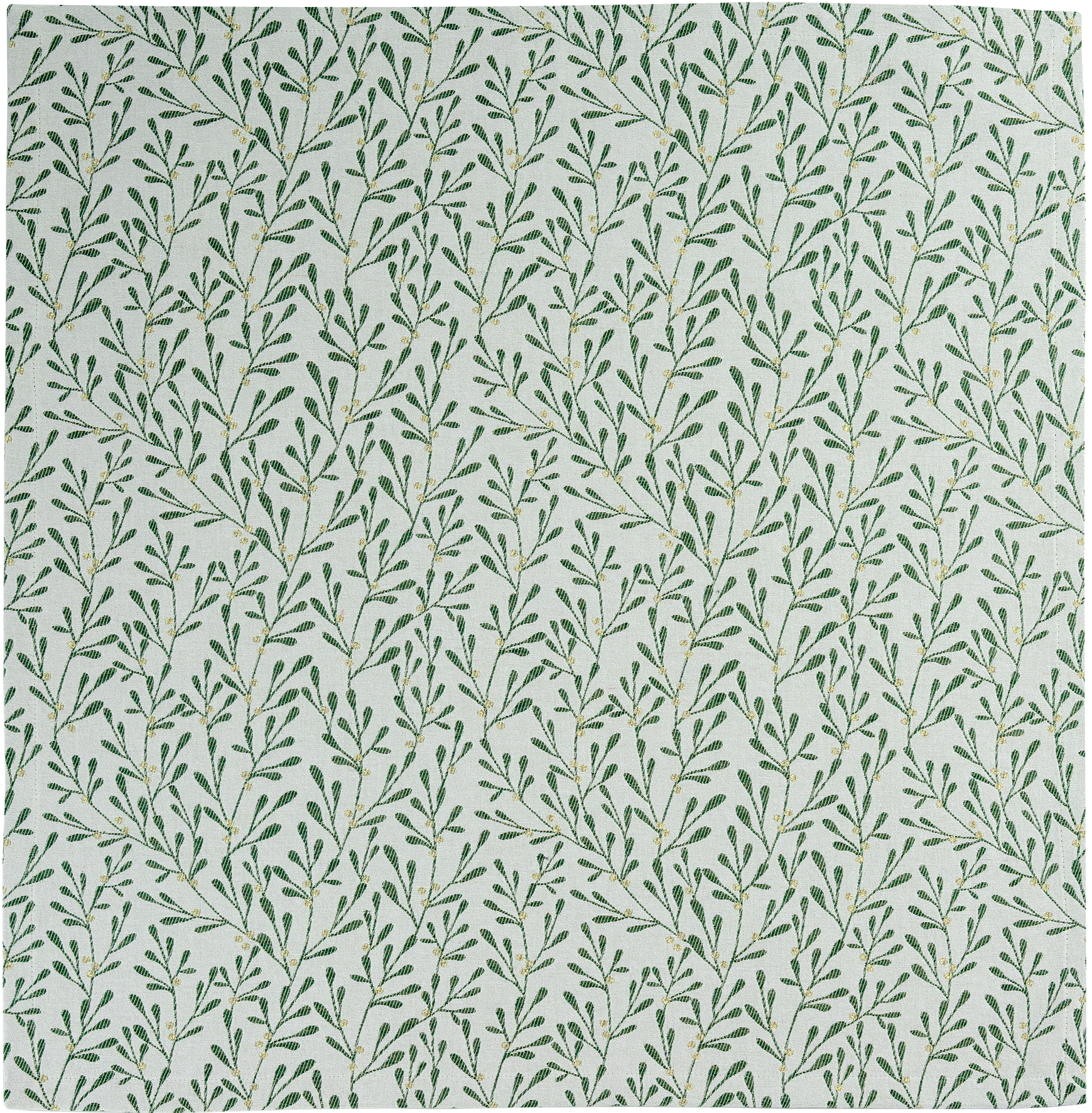 Mitteldecke Misty - 85x85cm, ecru/green
